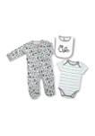 Baby Boys and Girls 3-Piece Woodland Layette Set