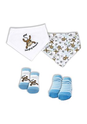Tendertyme Baby Boys and Girls 4 Piece Star Accessory Set, Blue