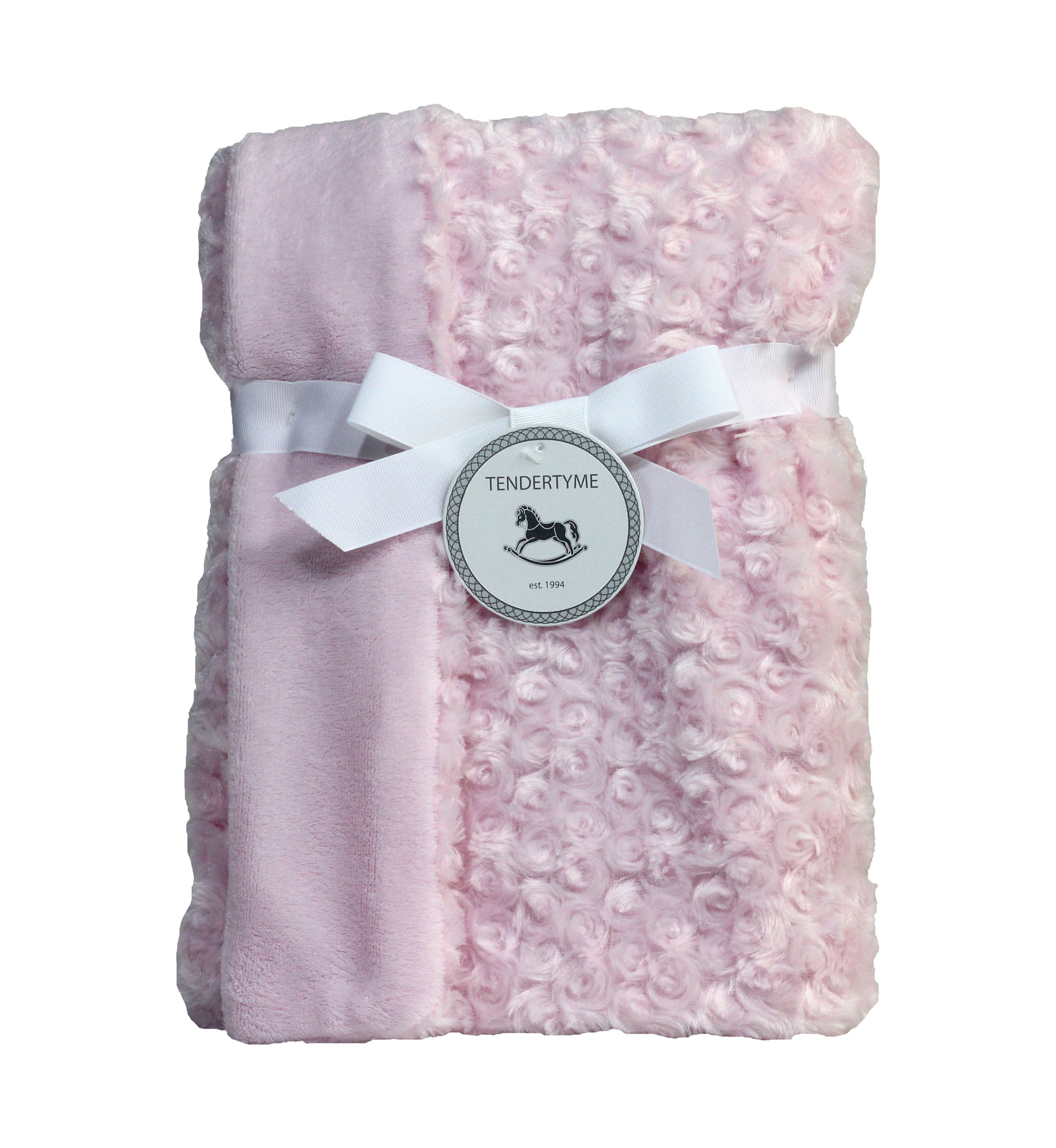 Baby Girls Curly Plush Blanket, Pink