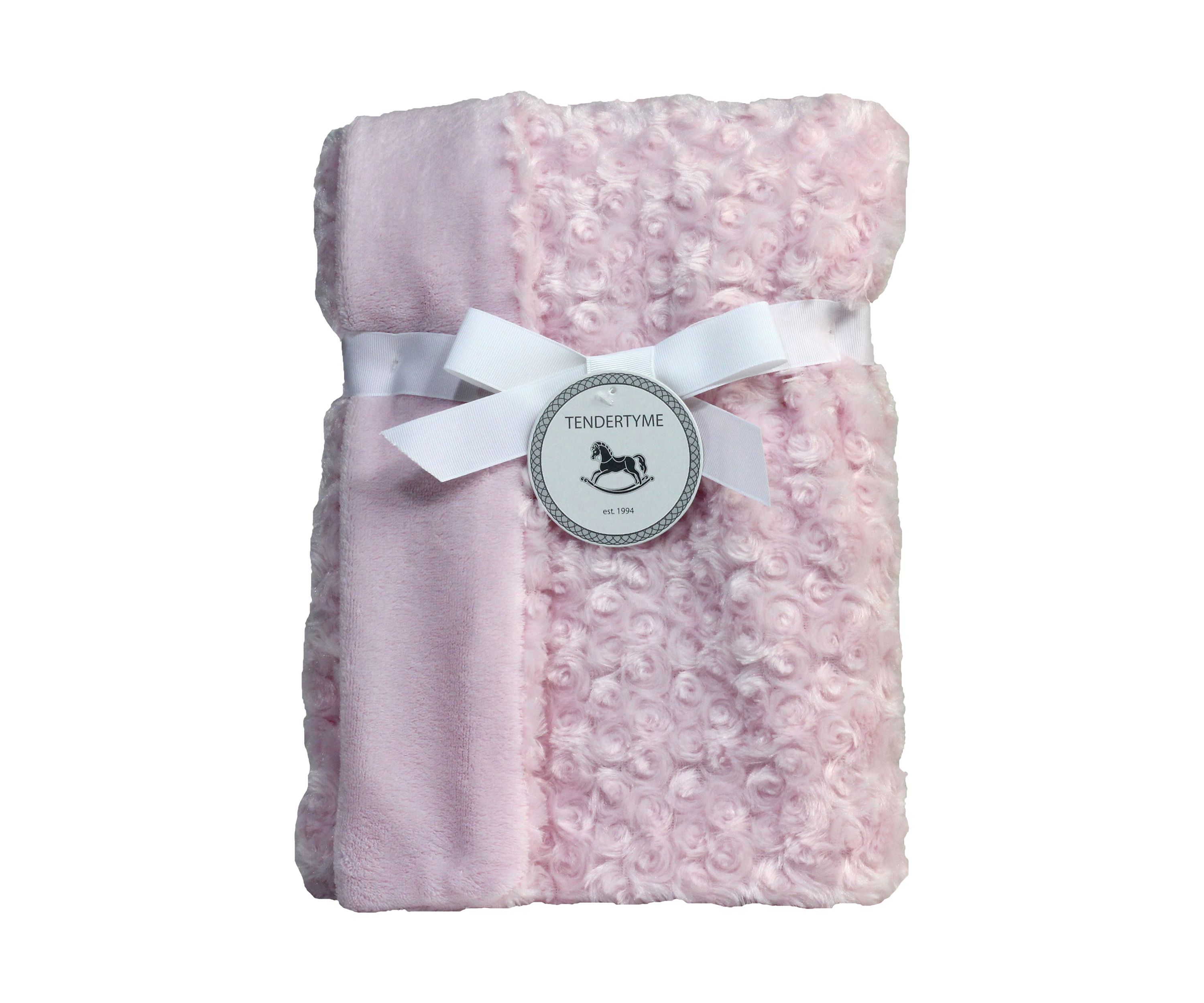 Baby Girls Curly Plush Blanket, Pink