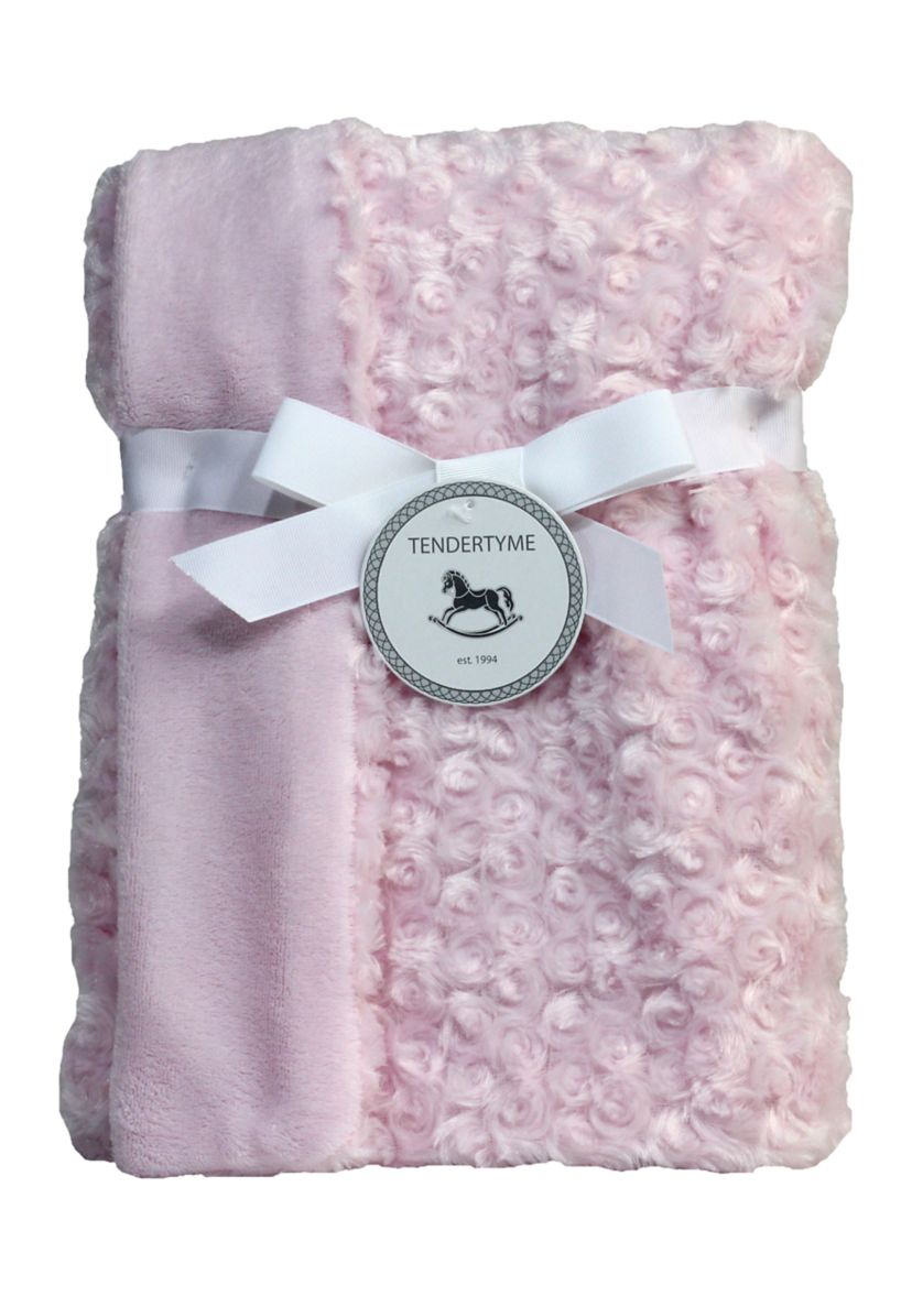 Baby Girls Curly Plush Blanket, Pink