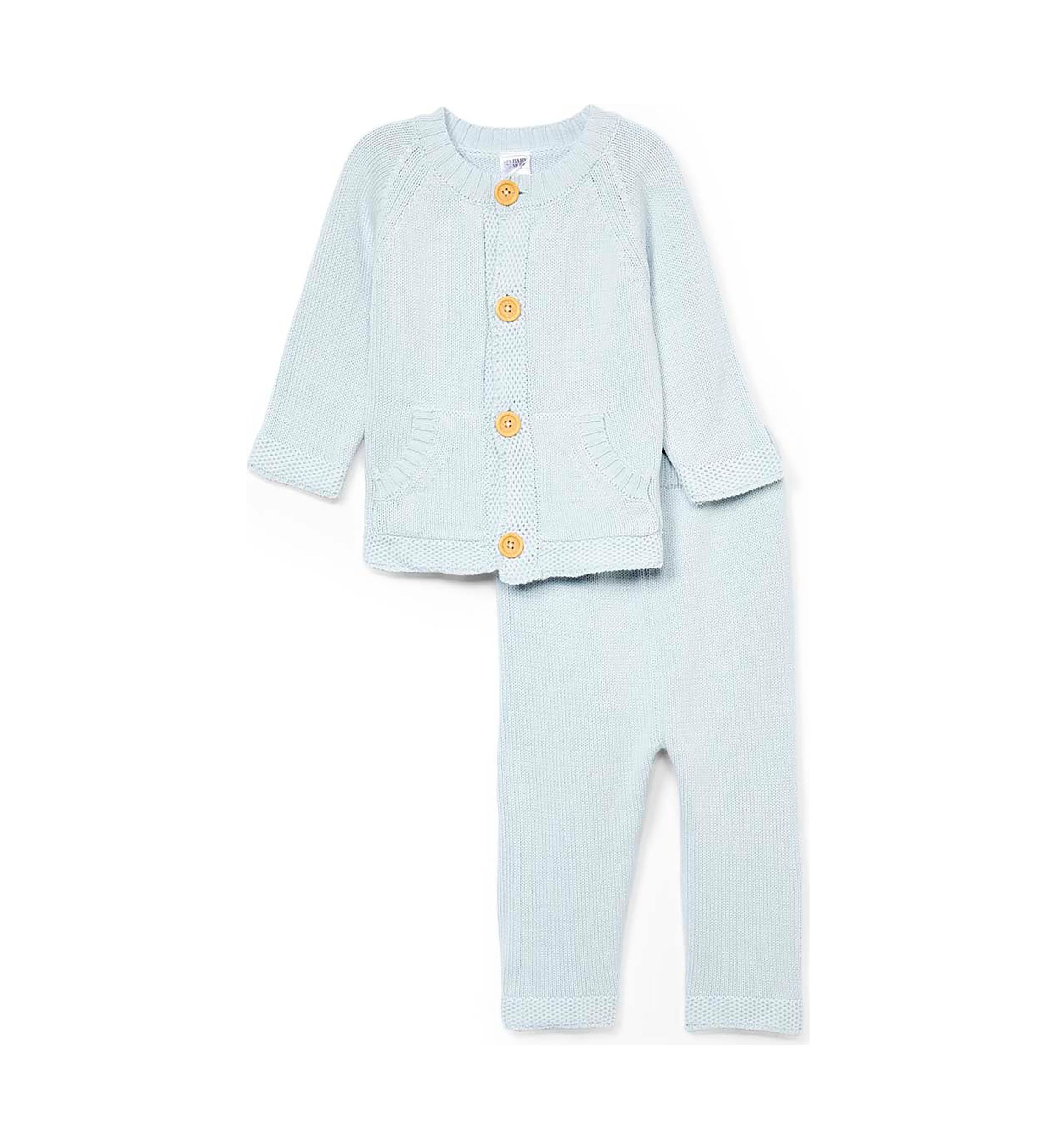 Baby Boys 2 Piece Knit Set, Blue