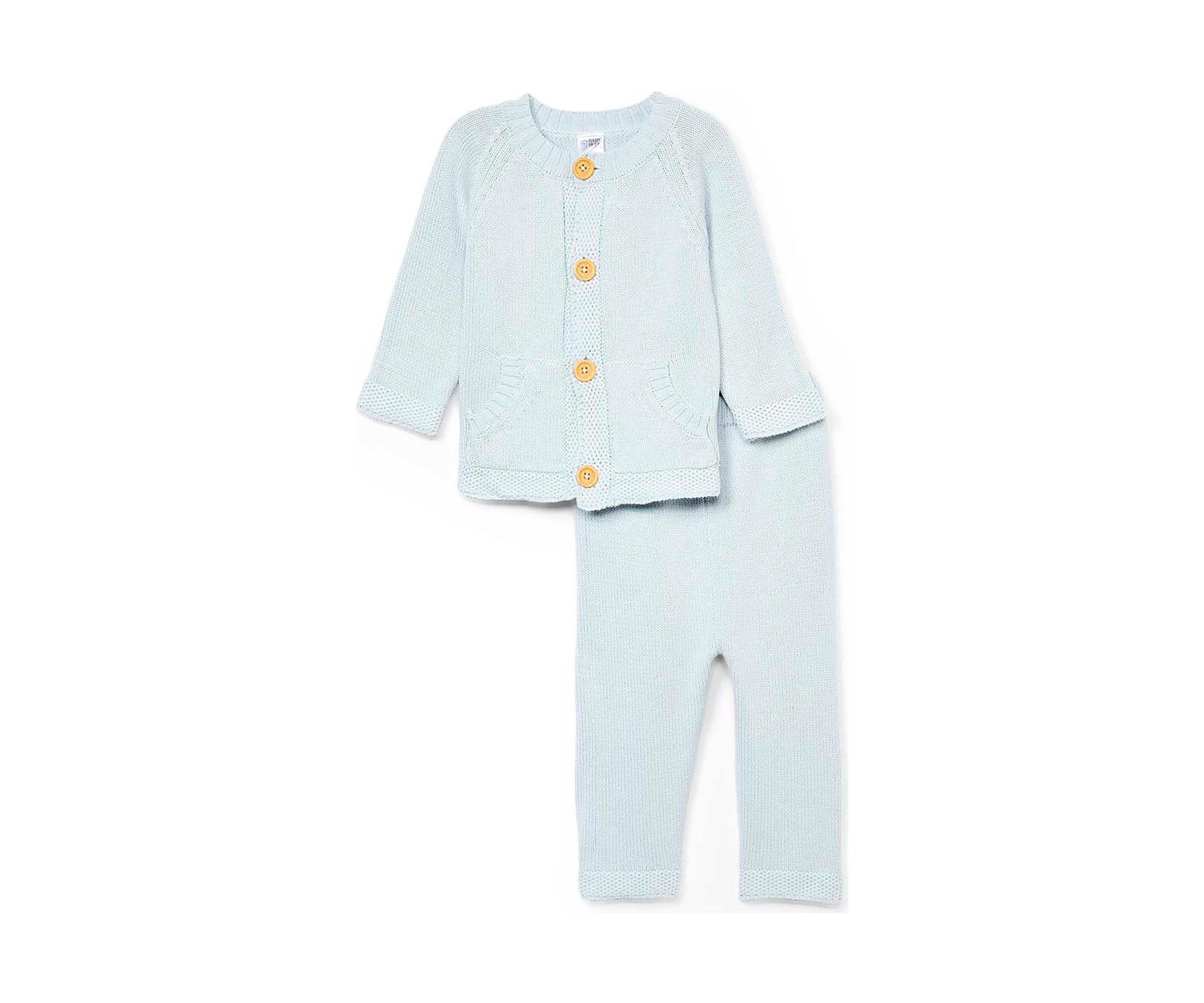 Baby Boys 2 Piece Knit Set, Blue