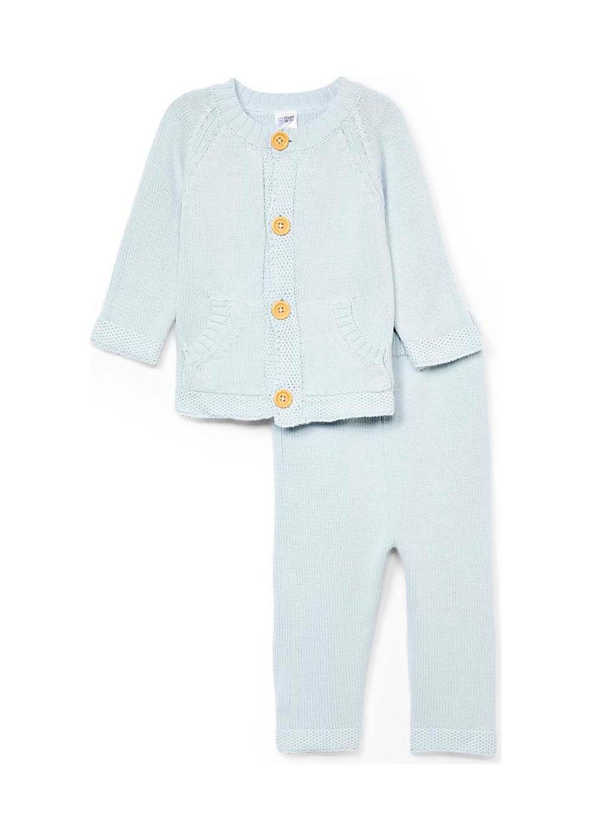 Baby Boys 2 Piece Knit Set, Blue