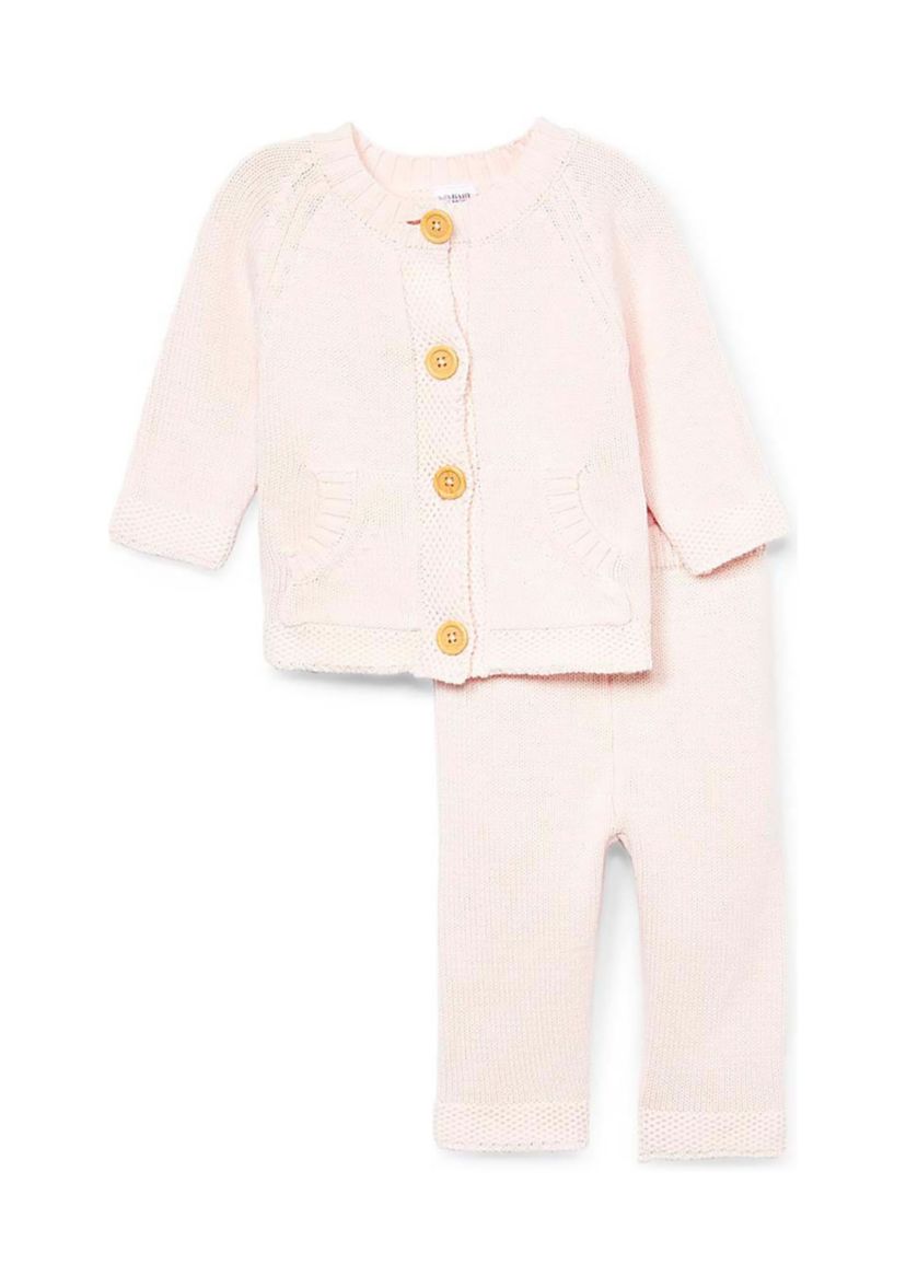 Baby Girls 2 Piece Knit Set, Pink