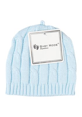 Baby Boys and Girls Cable Knit Beanie Hat, White