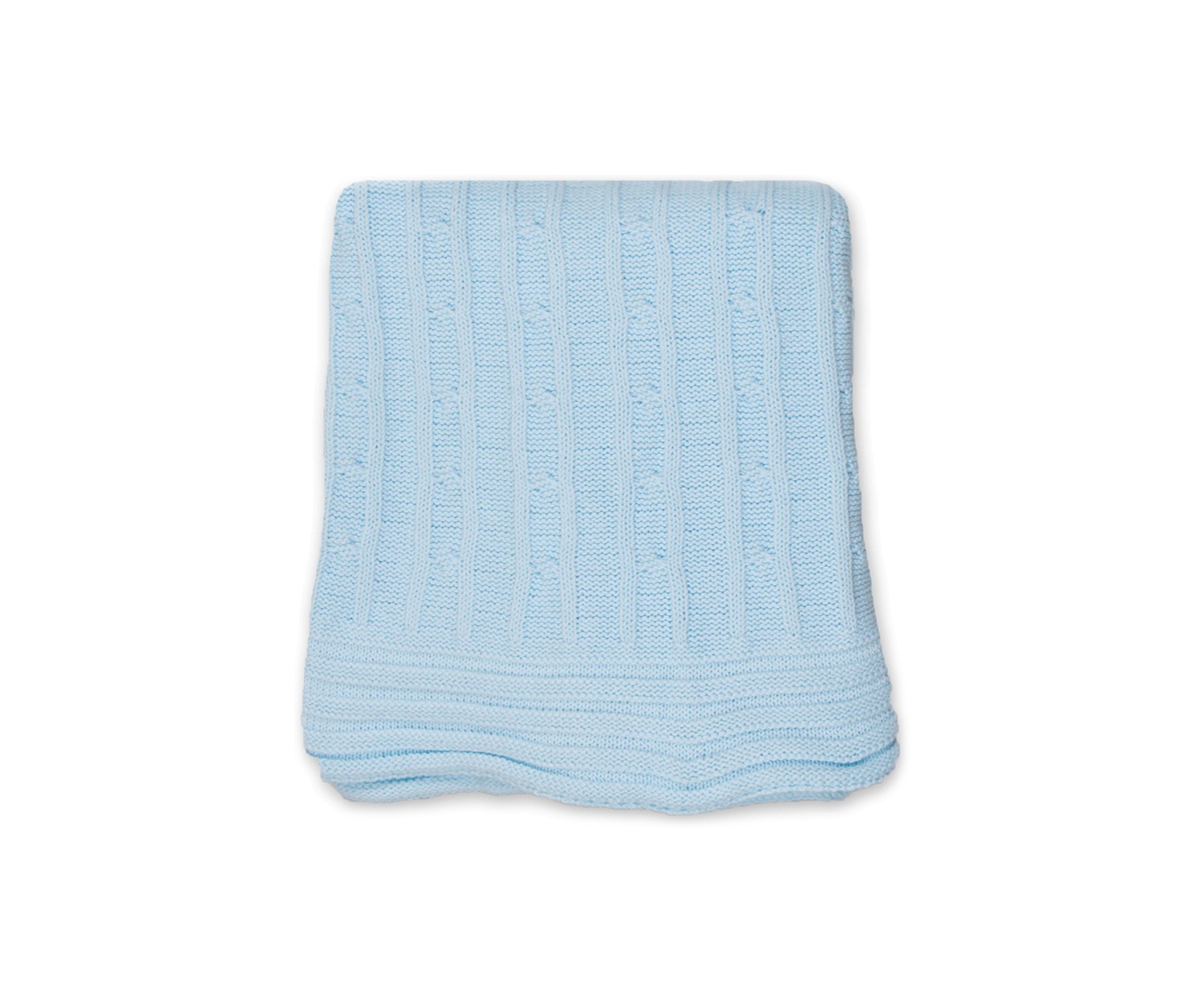 Baby Boys Cable Knit Blanket, Blue