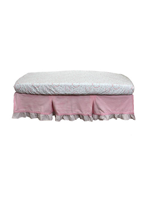 Nurture Baby Girls Pink Velour Crib Dust Ruffle