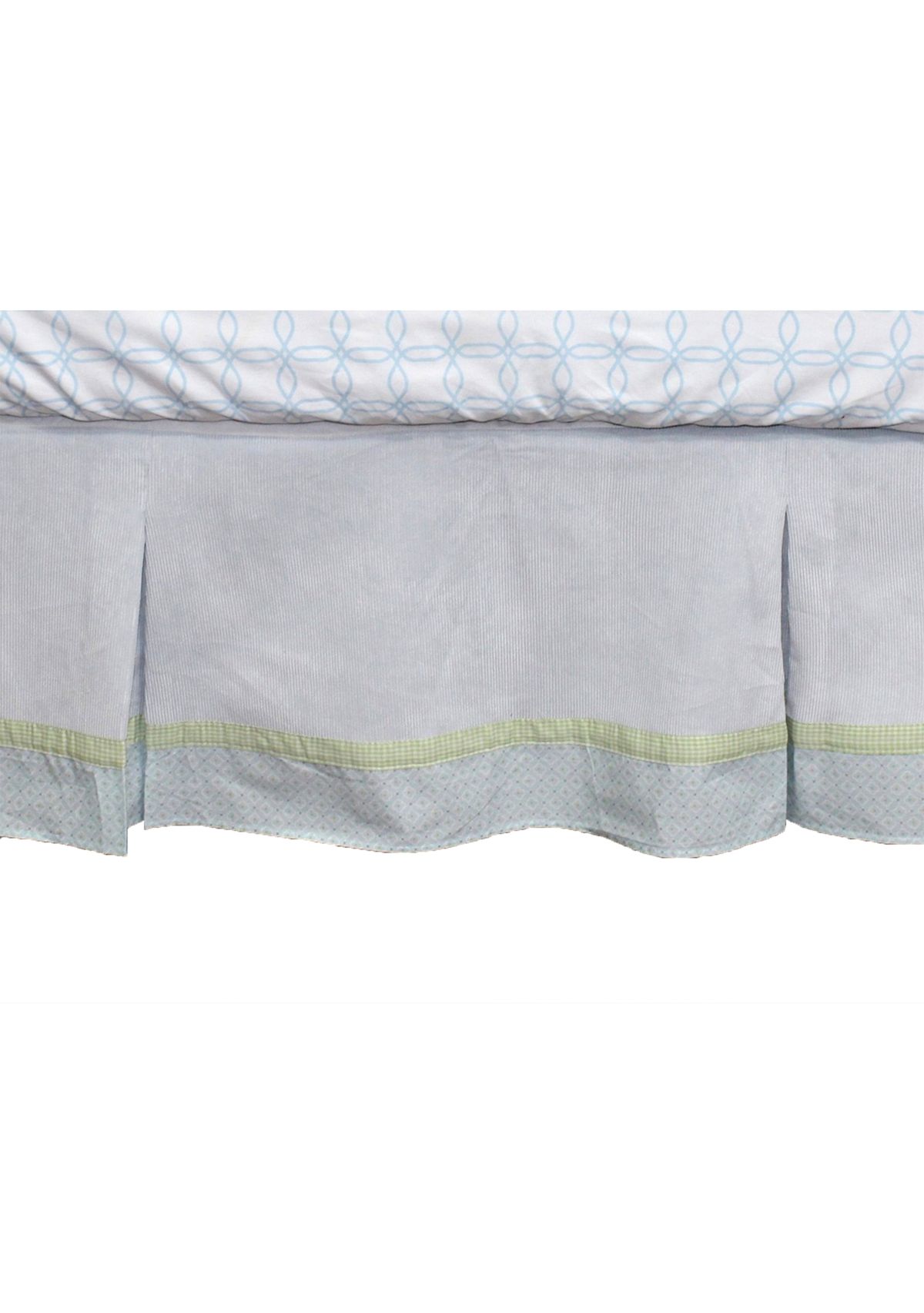 Baby Boys Blue Corduroy Crib Dust Ruffle
