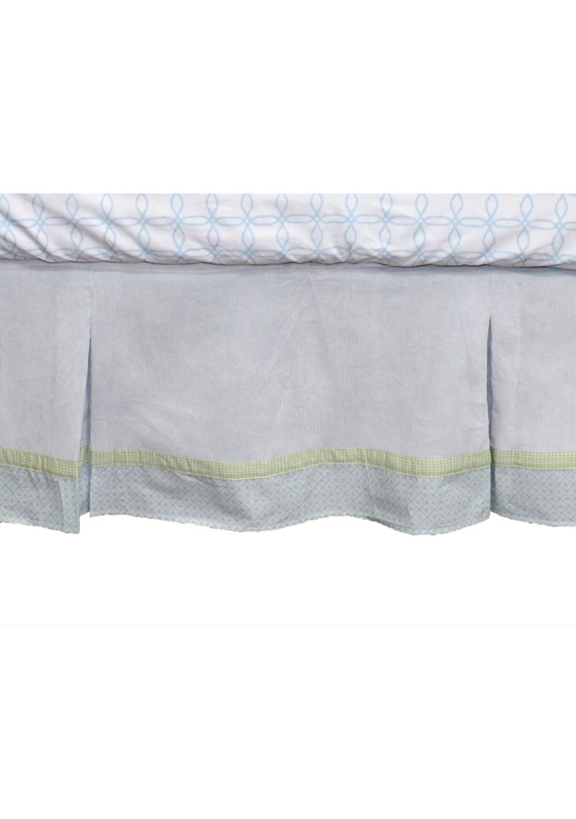 Baby Boys Blue Corduroy Crib Dust Ruffle
