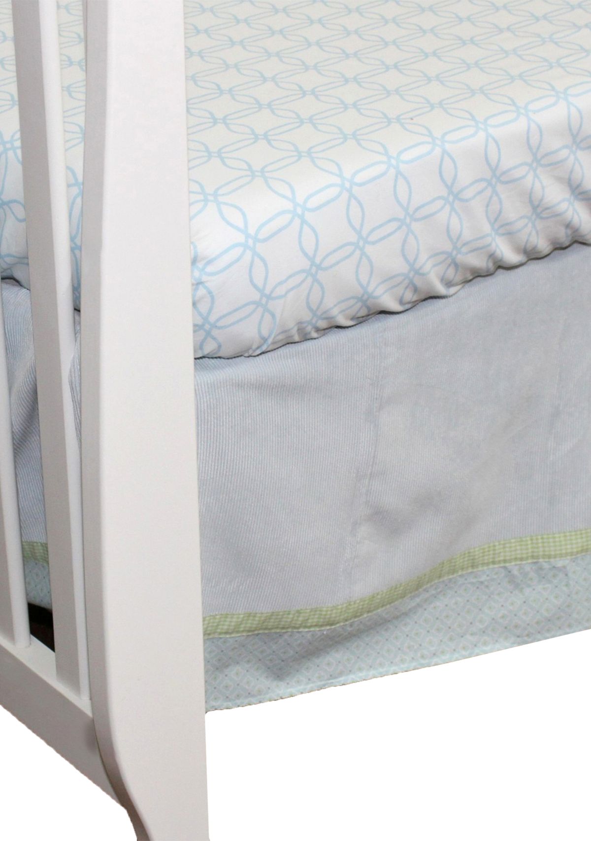 Baby Boys Blue Corduroy Crib Dust Ruffle