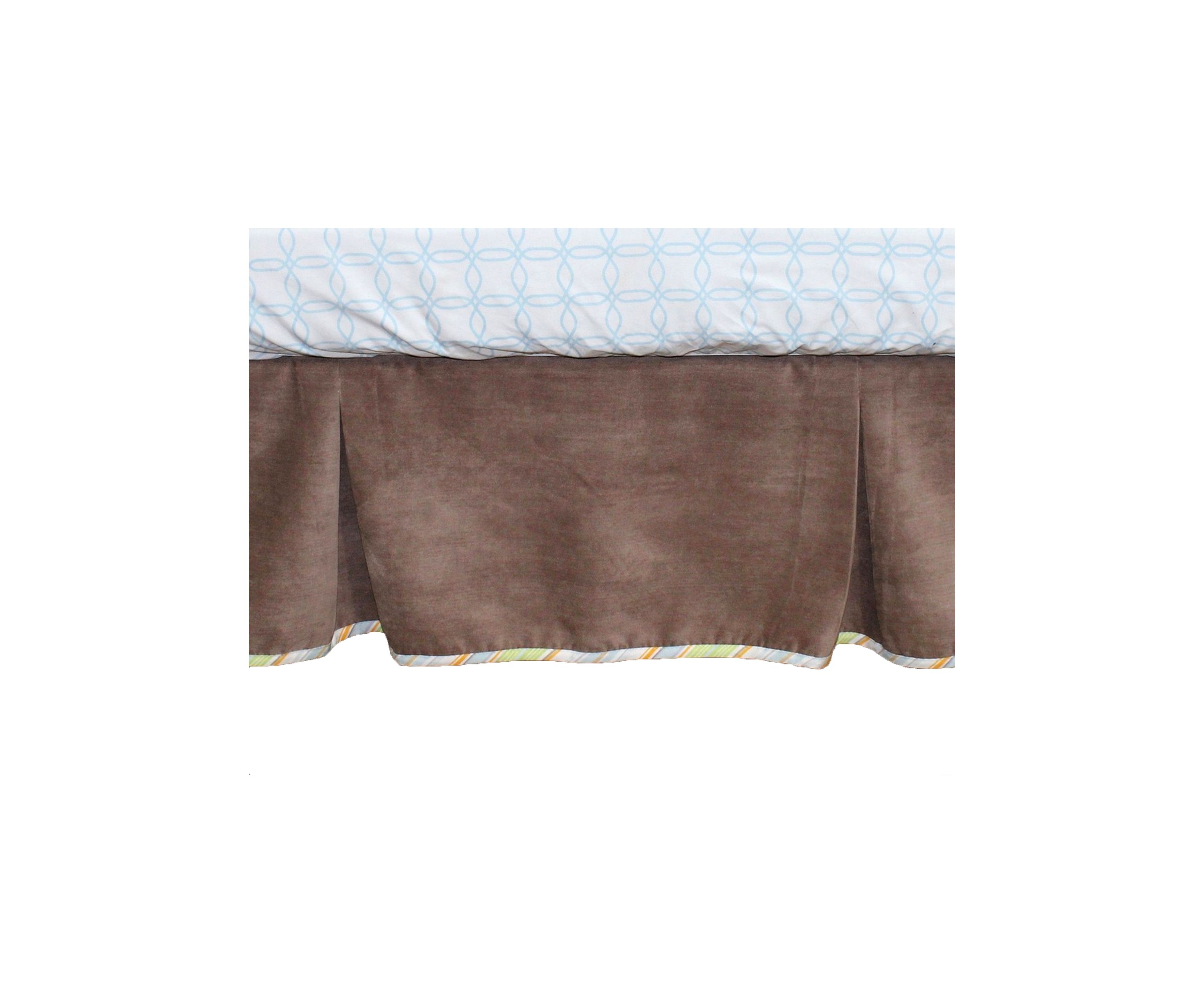 Baby Cocoa Velour Crib Dust Ruffle