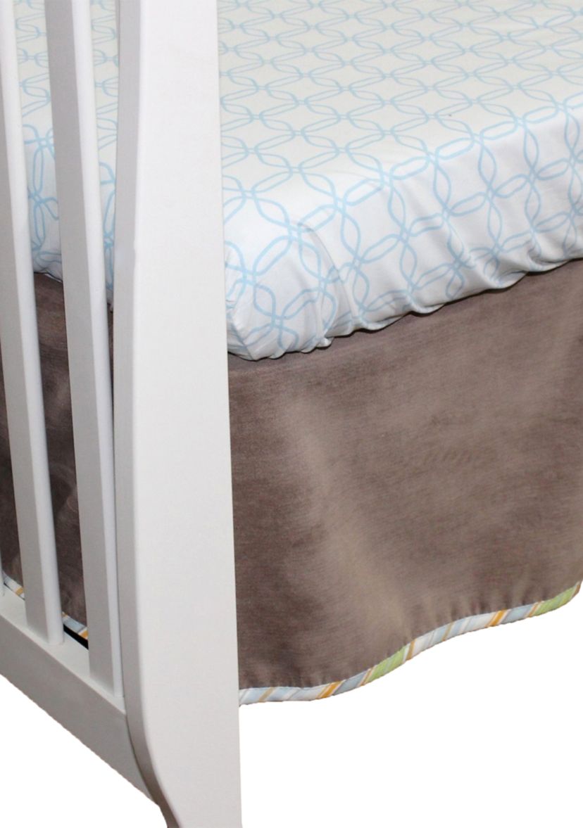 Baby Cocoa Velour Crib Dust Ruffle