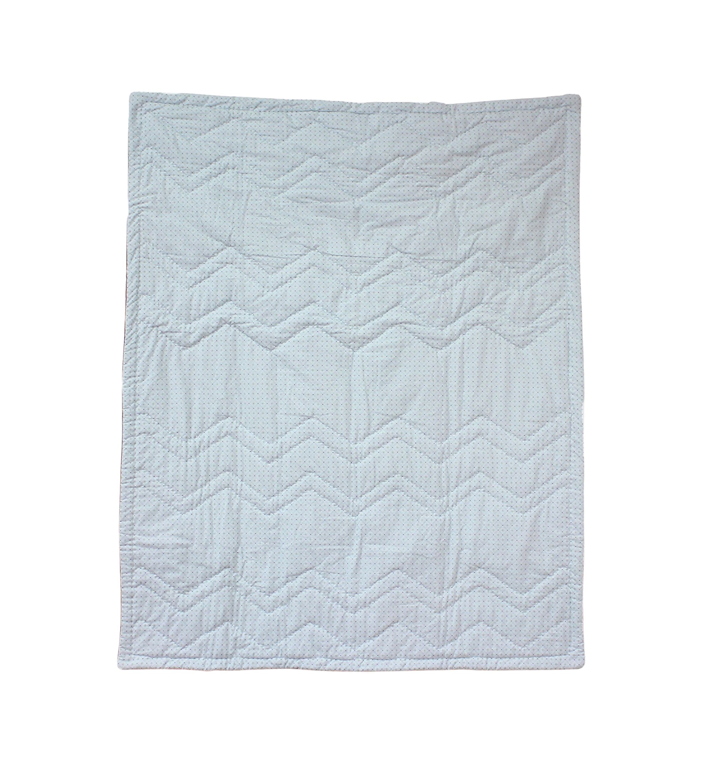 Baby Zig Zag Hand Quilted Cotton Quilt