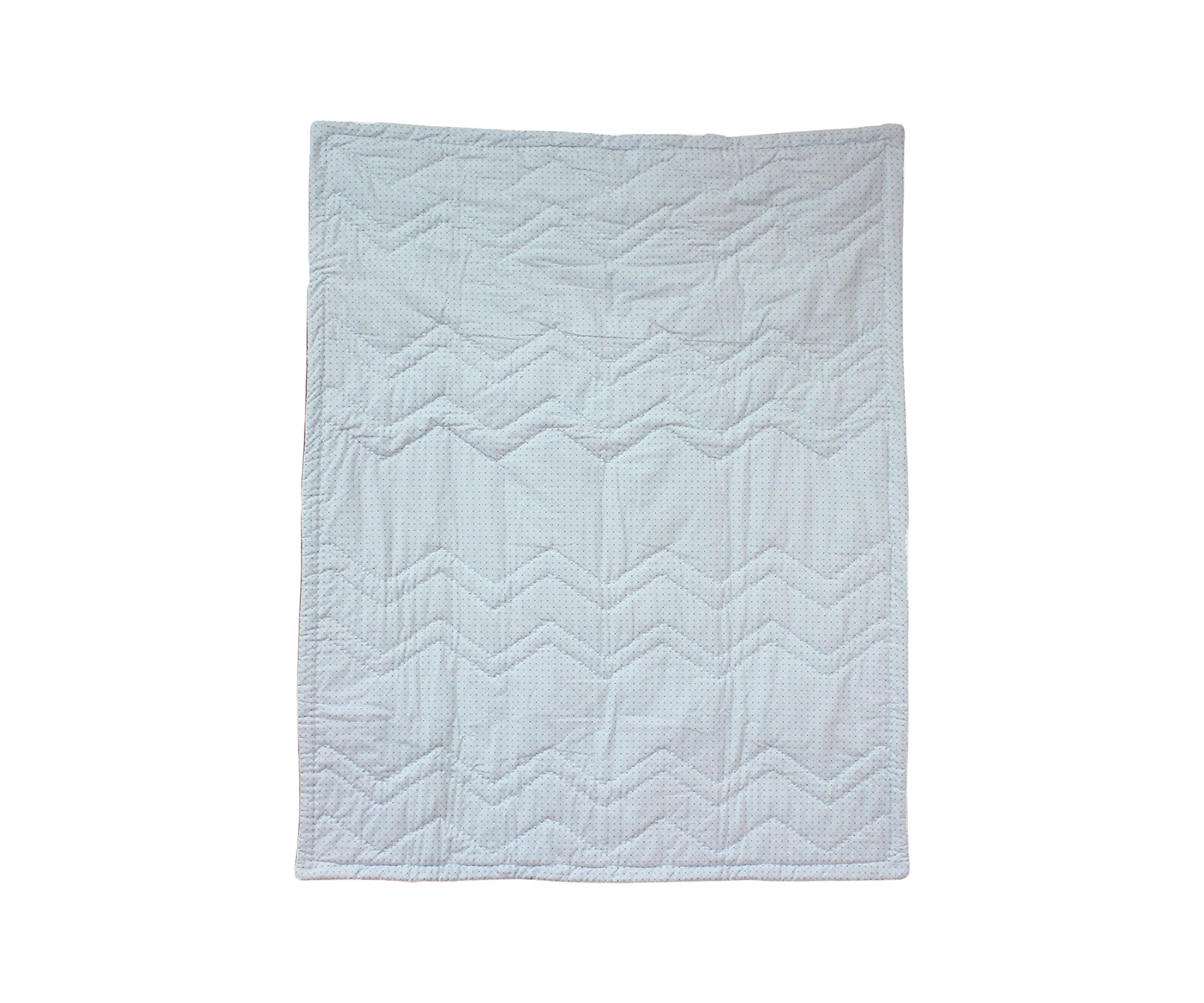 Baby Zig Zag Hand Quilted Cotton Quilt