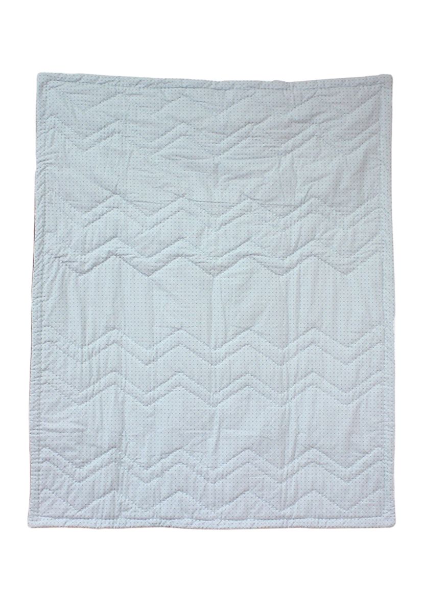 Baby Zig Zag Hand Quilted Cotton Quilt