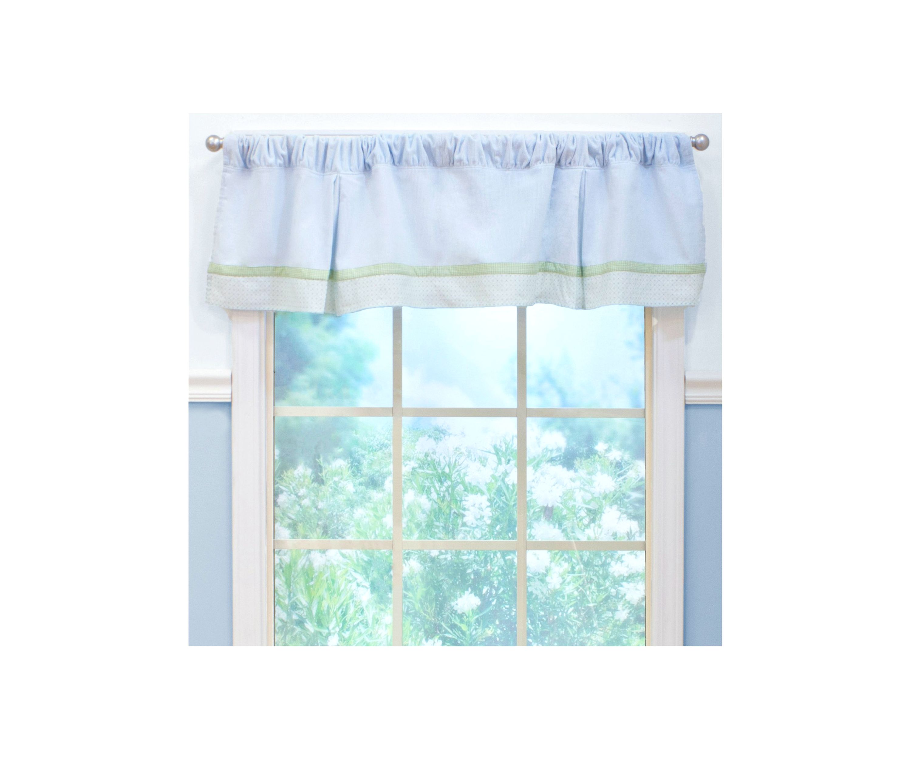 Baby Boys Nursery Blue Corduroy Window Valance