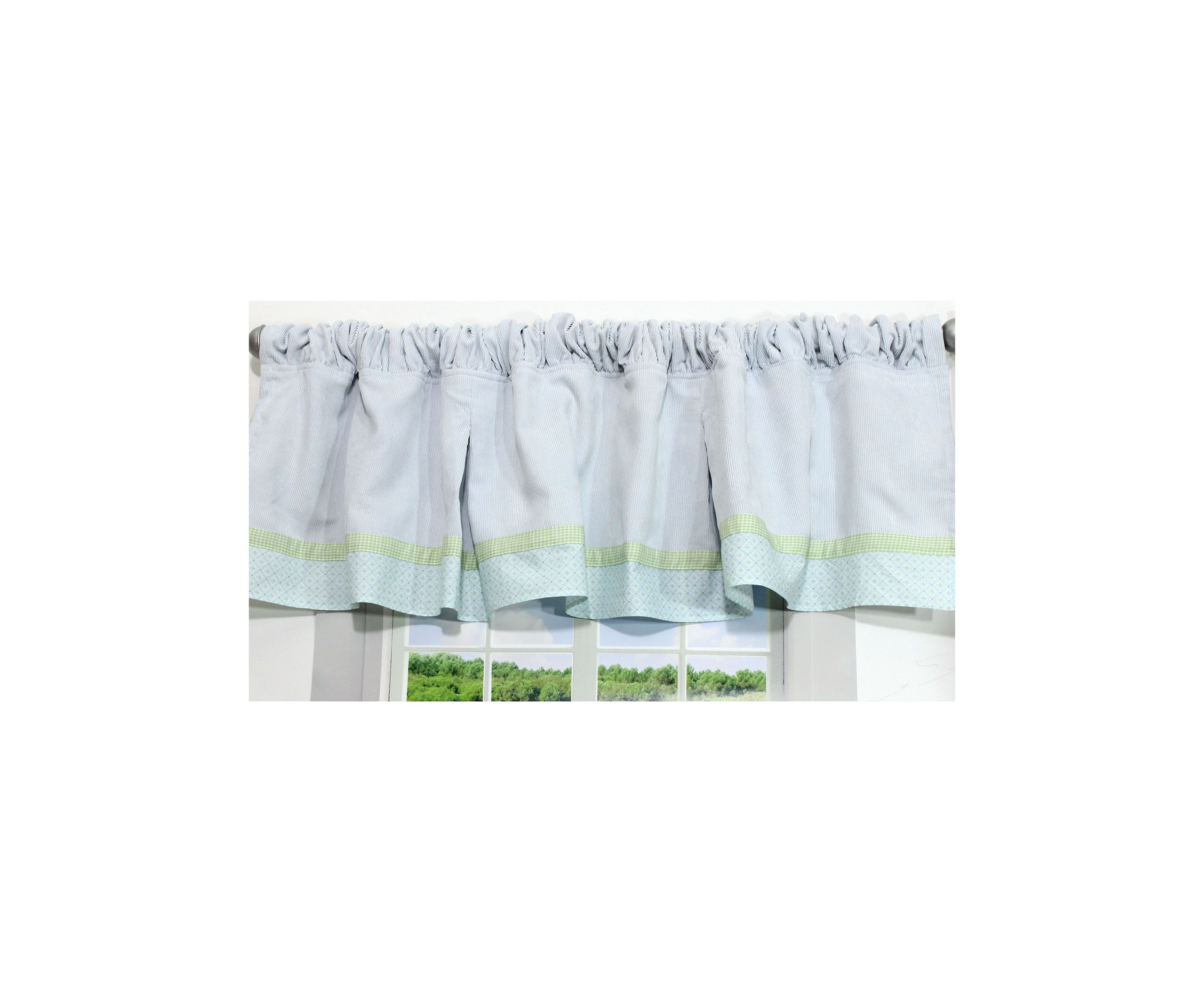 Baby Boys Nursery Blue Corduroy Window Valance