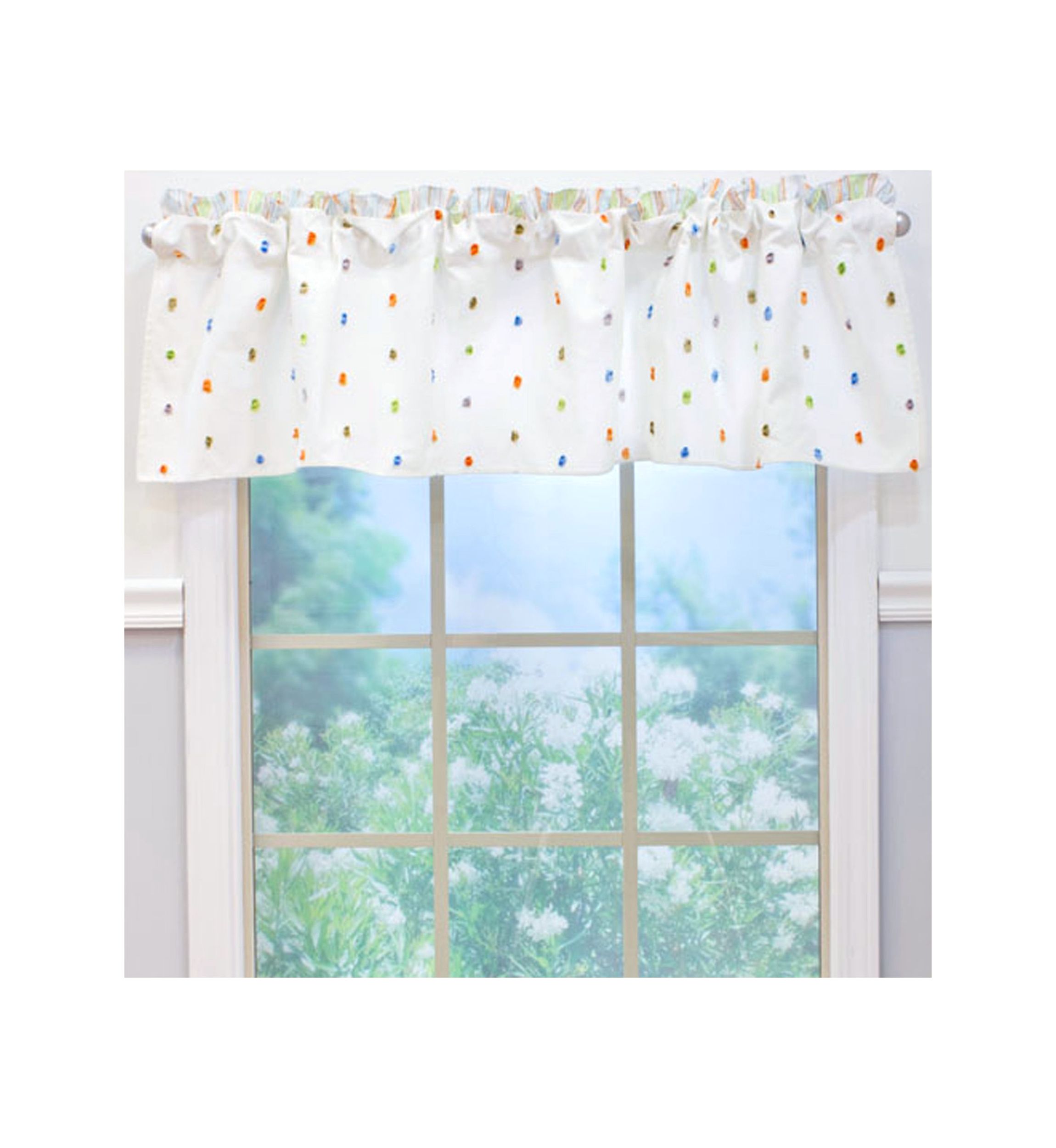 Baby Nursery Natural Confetti Window Valance