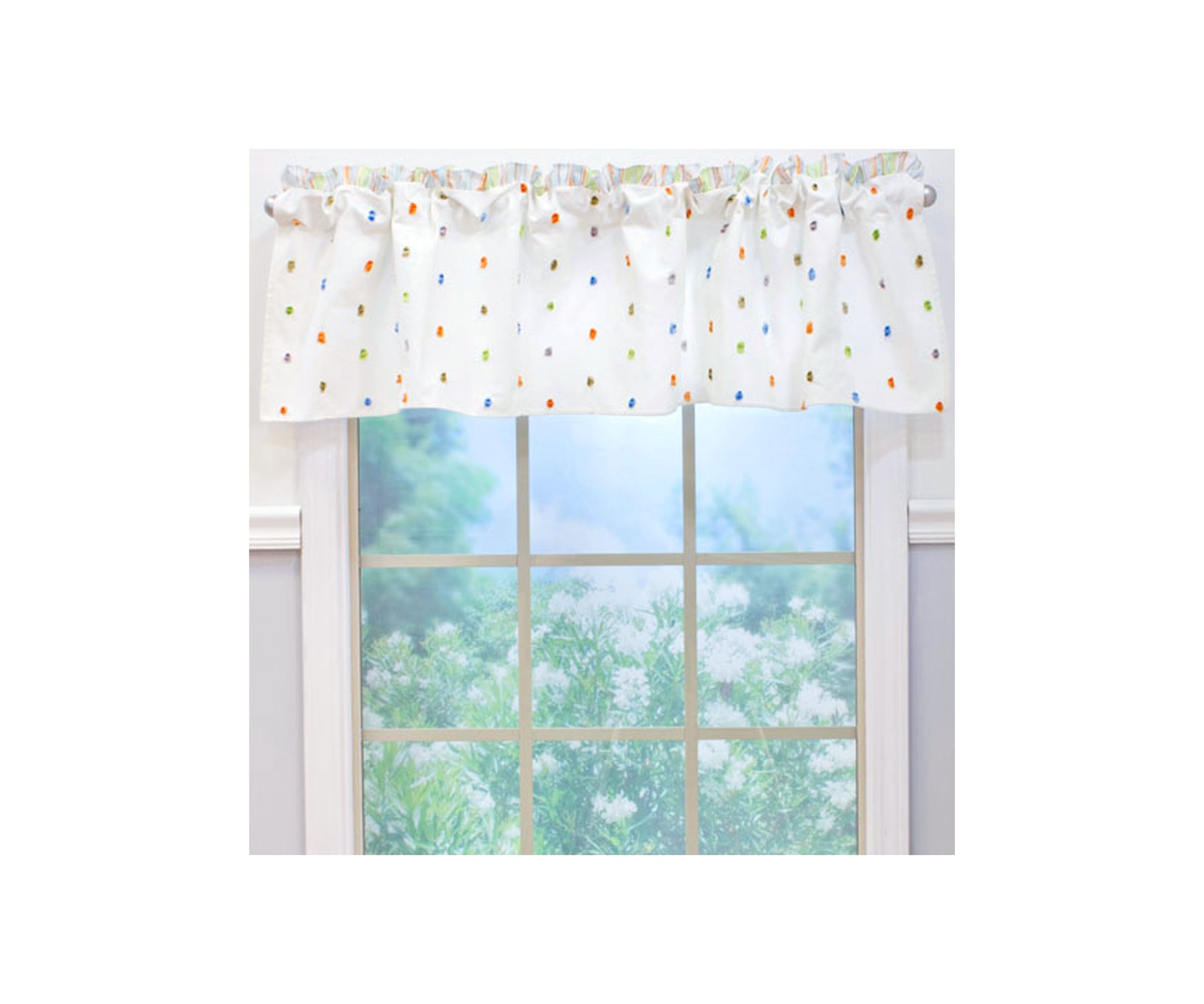 Baby Nursery Natural Confetti Window Valance