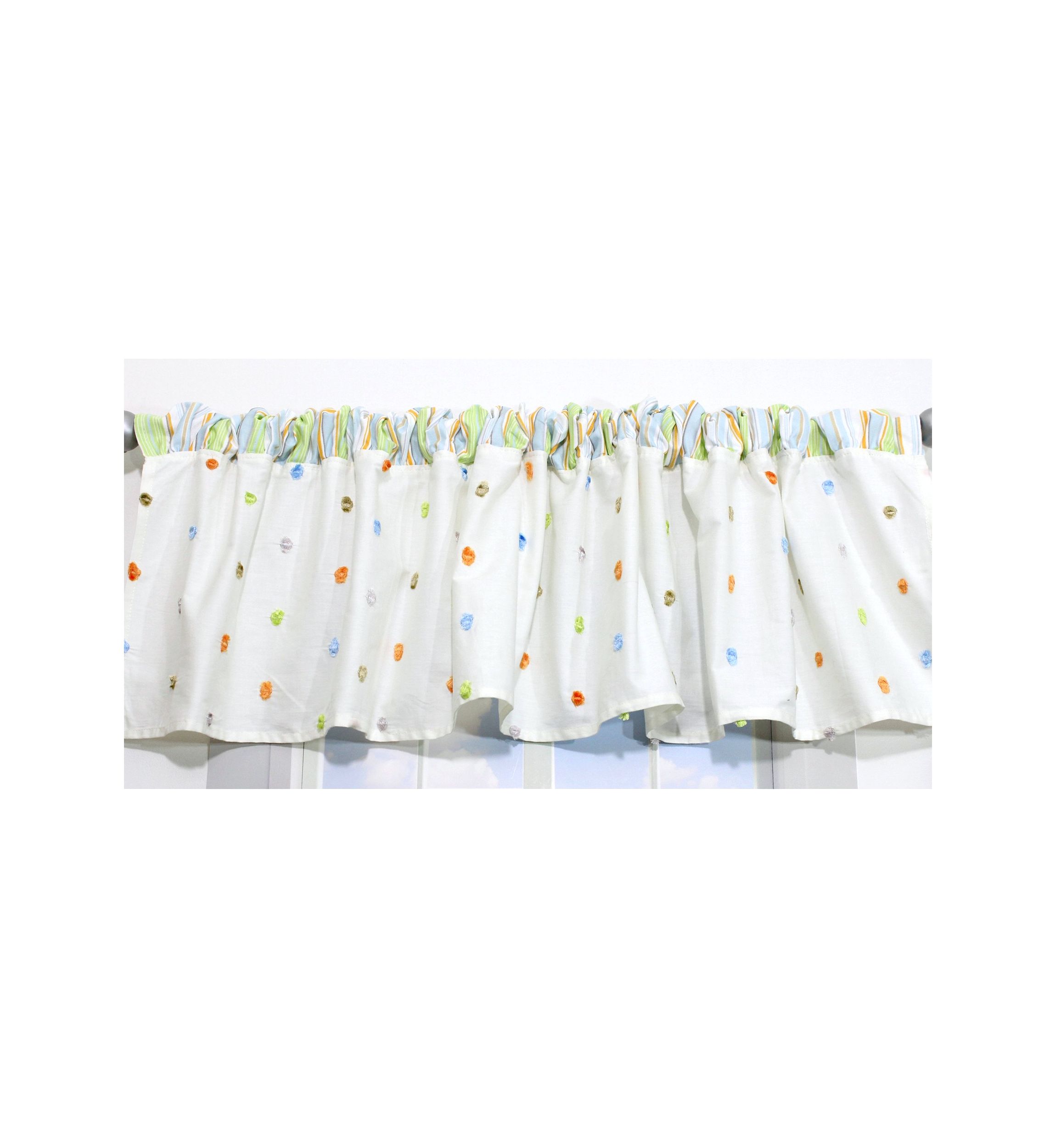 Baby Nursery Natural Confetti Window Valance