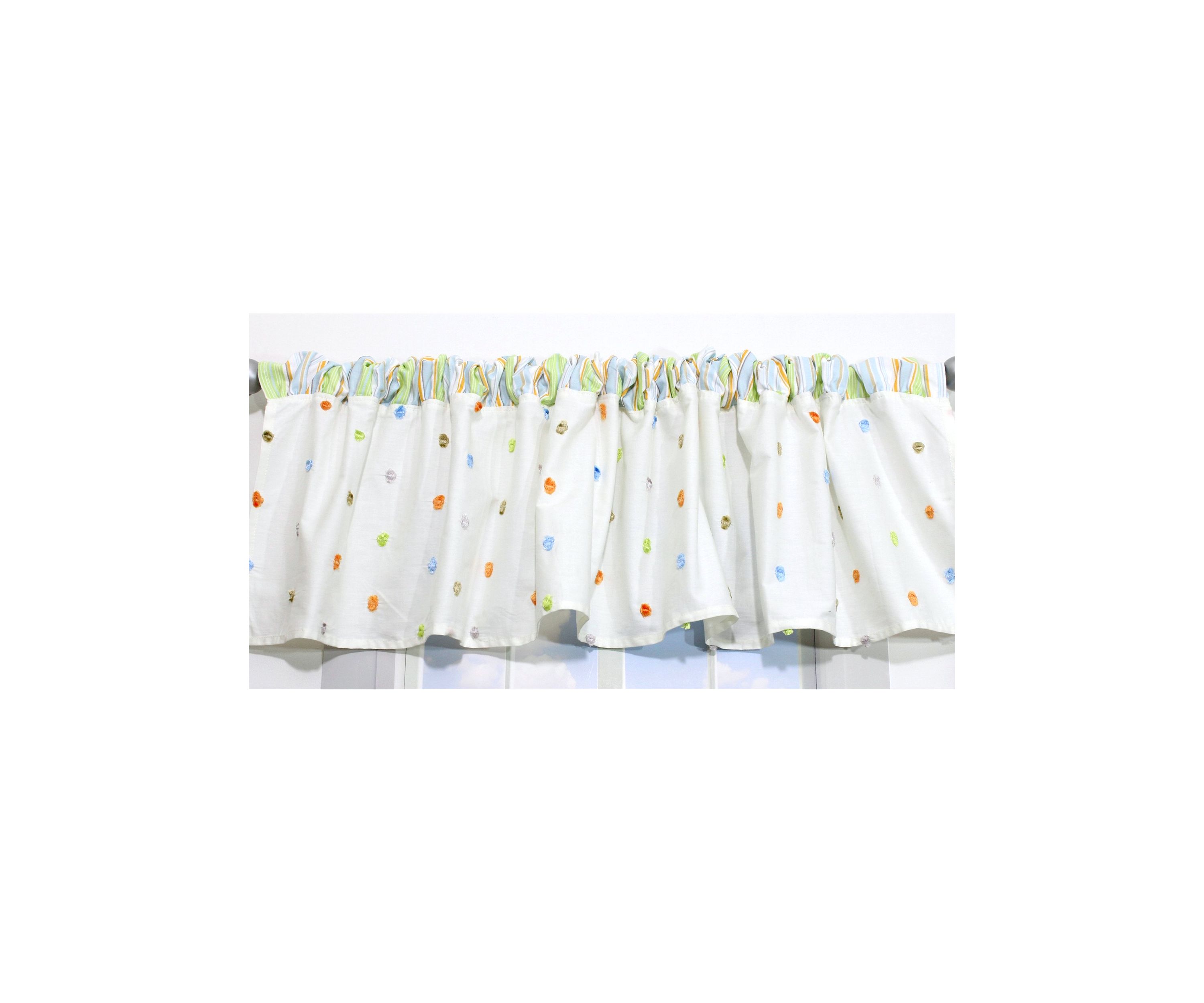 Baby Nursery Natural Confetti Window Valance