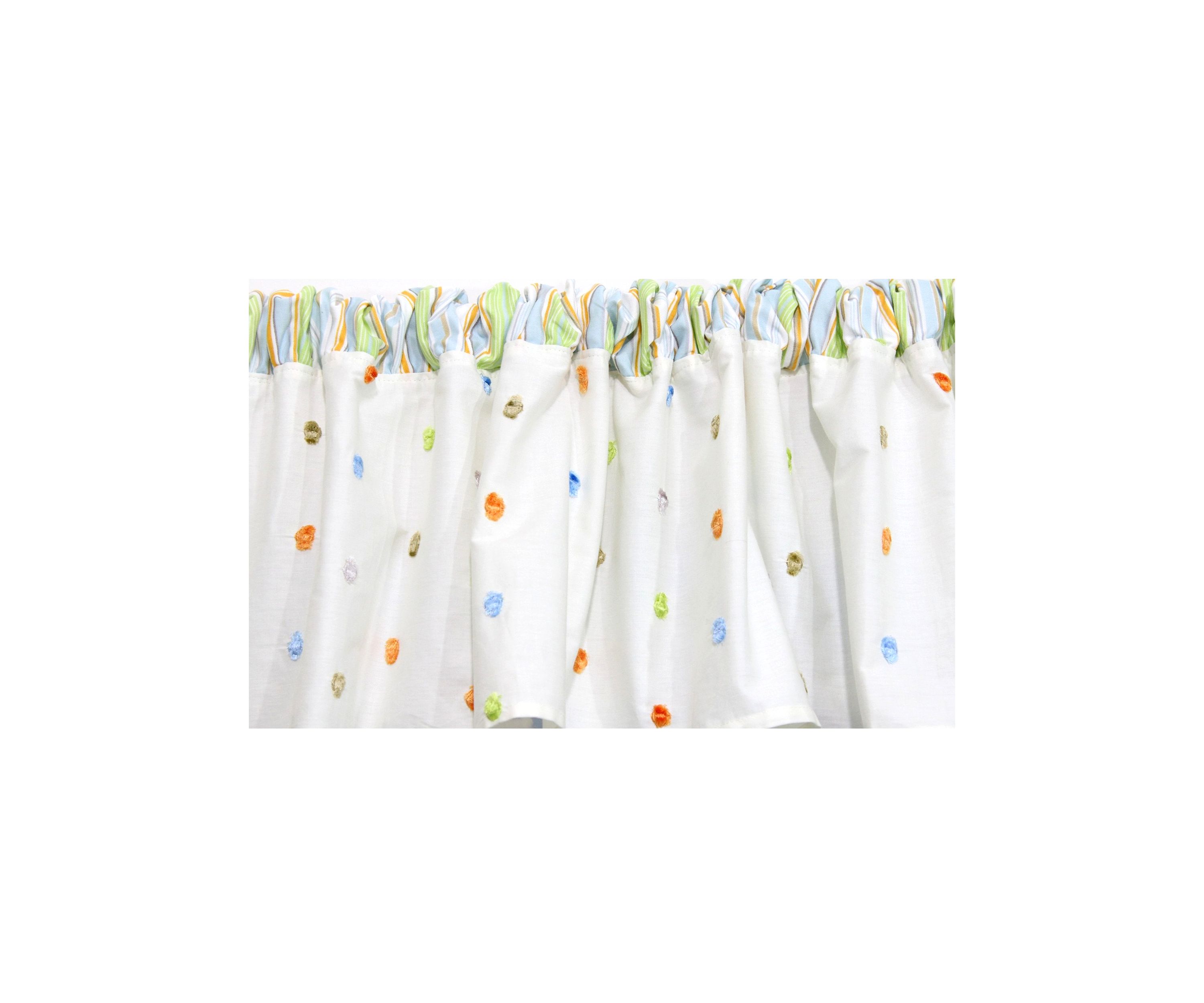 Baby Nursery Natural Confetti Window Valance