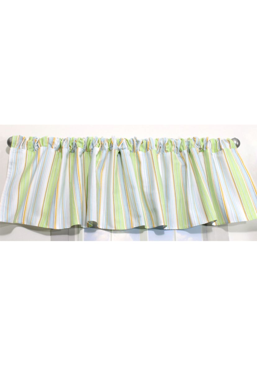Baby Boys Nursery Blue Stripe Window Valance