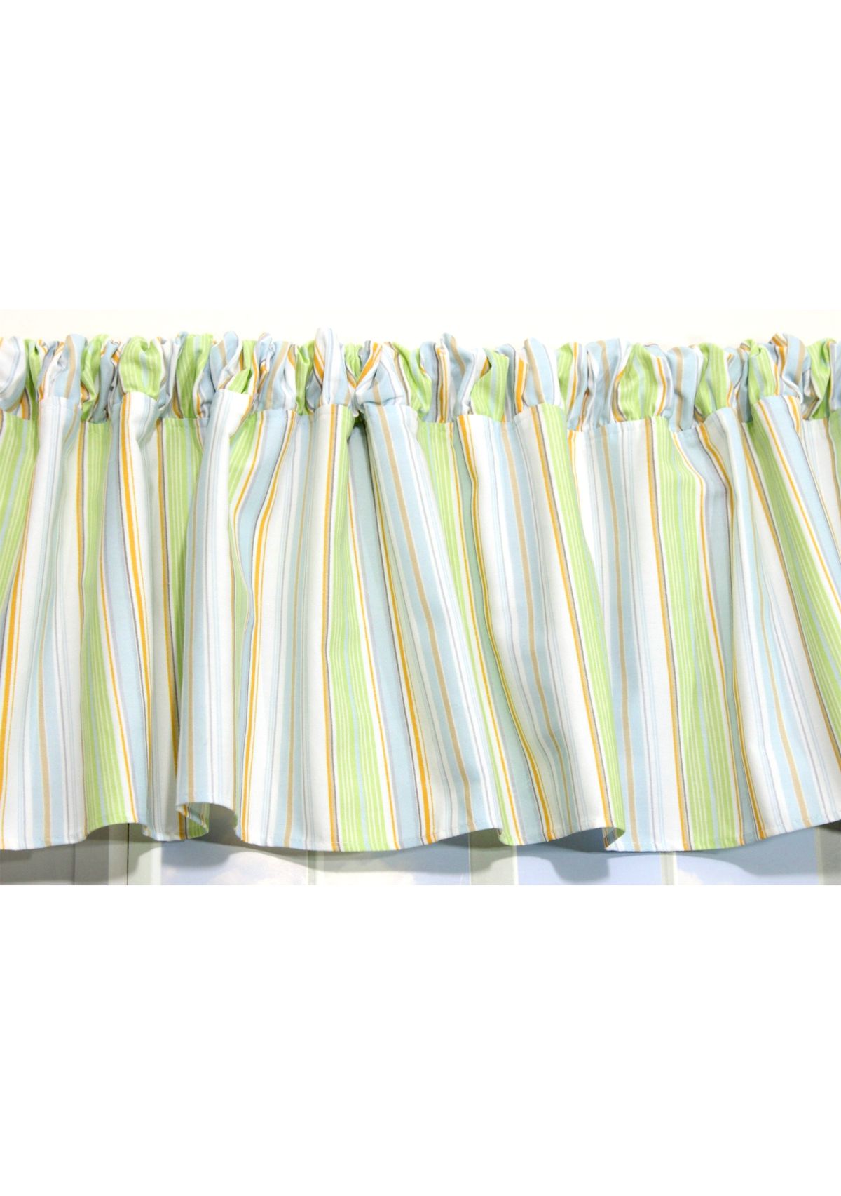 Baby Boys Nursery Blue Stripe Window Valance