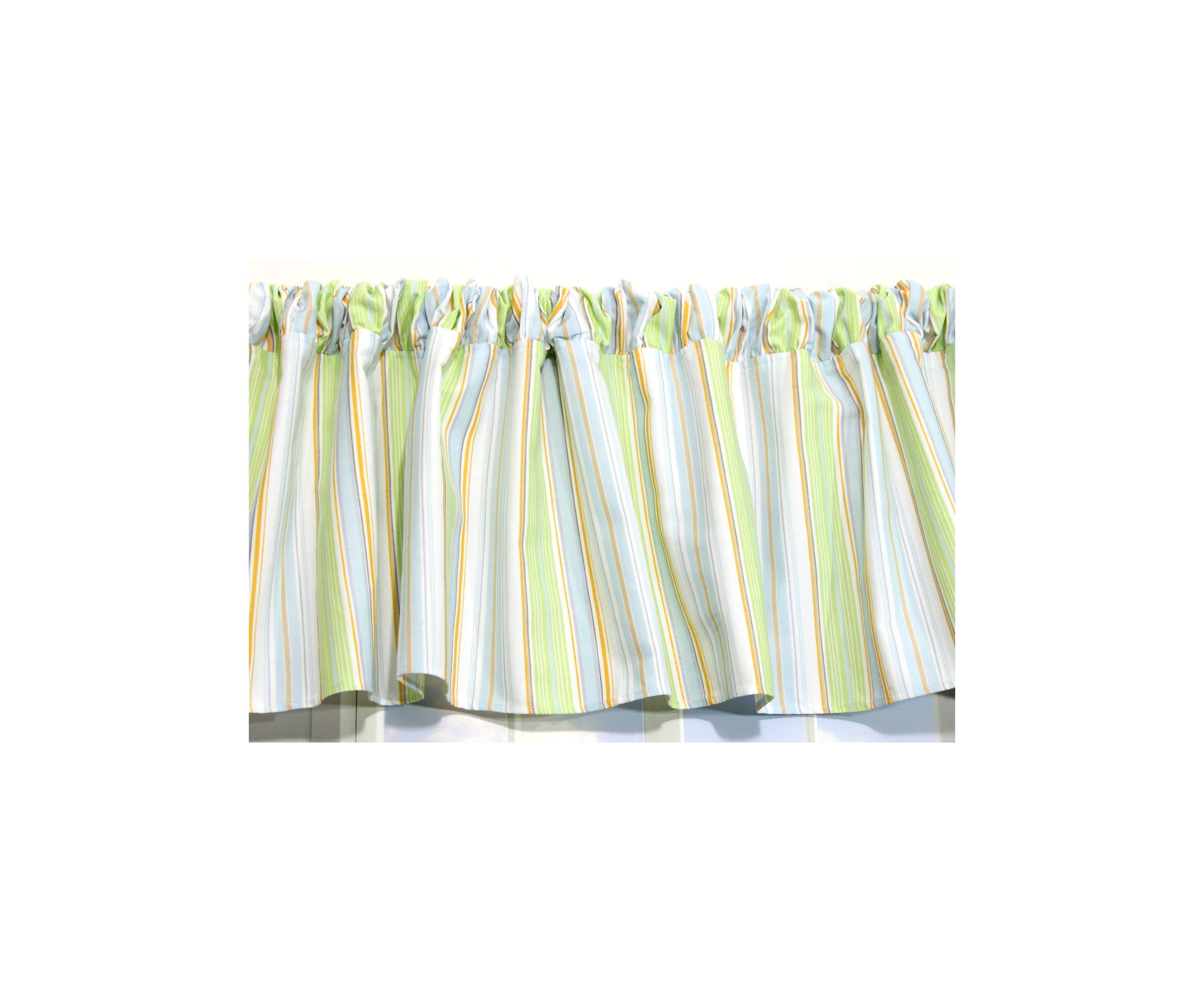 Baby Boys Nursery Blue Stripe Window Valance