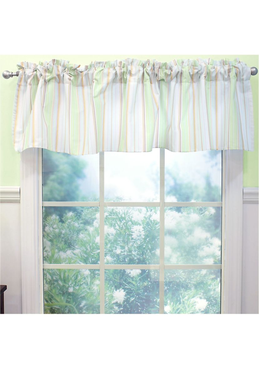 Baby Boys Nursery Blue Stripe Window Valance