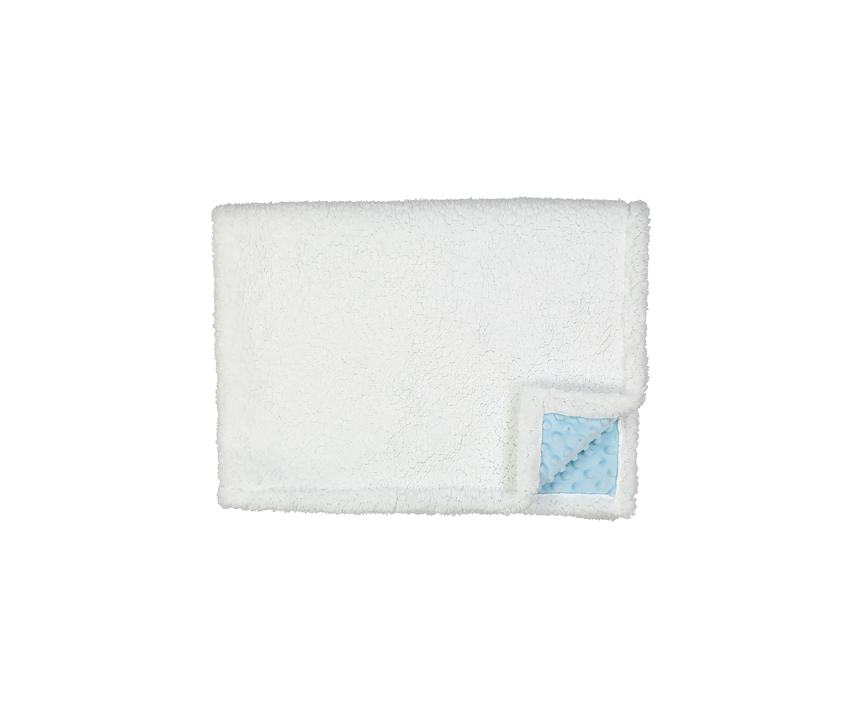 Baby Boys Popcorn Mink Sherpa Blanket, Blue
