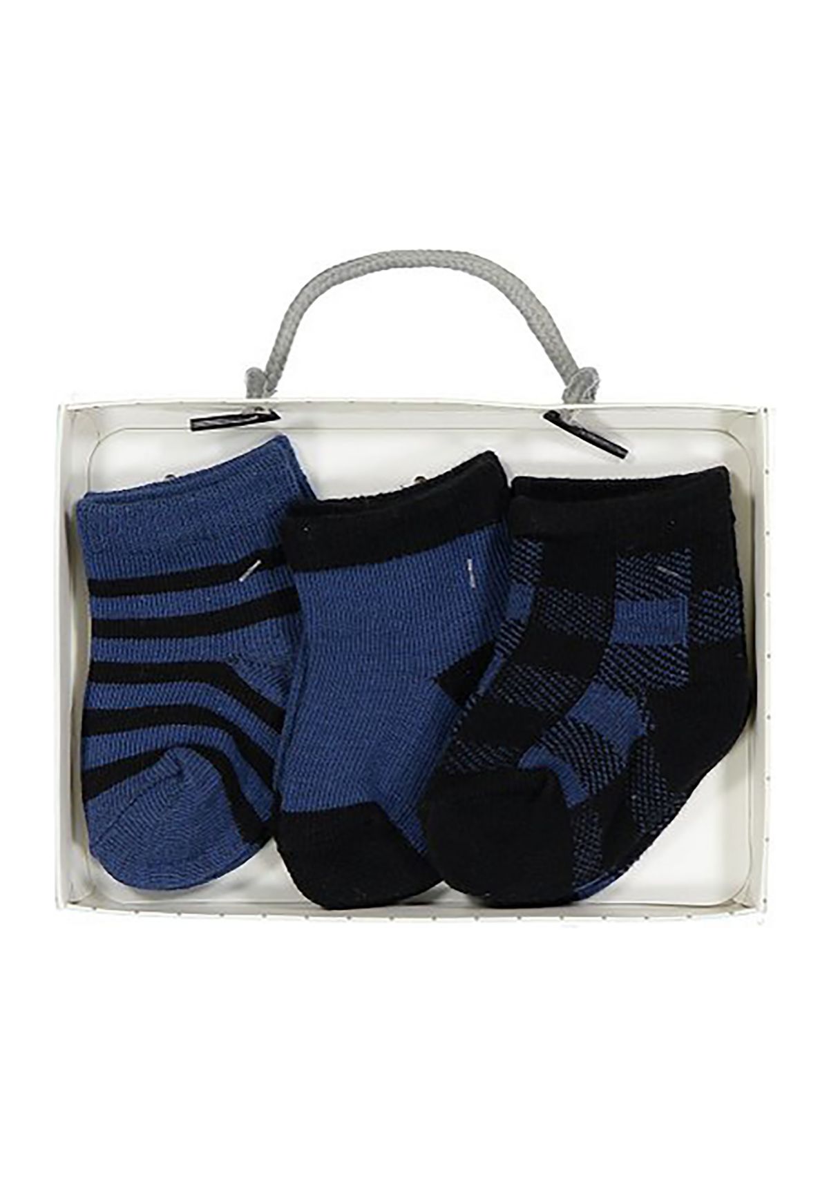 Baby Boys 3 Pack Buffalo Plaid Crew Socks