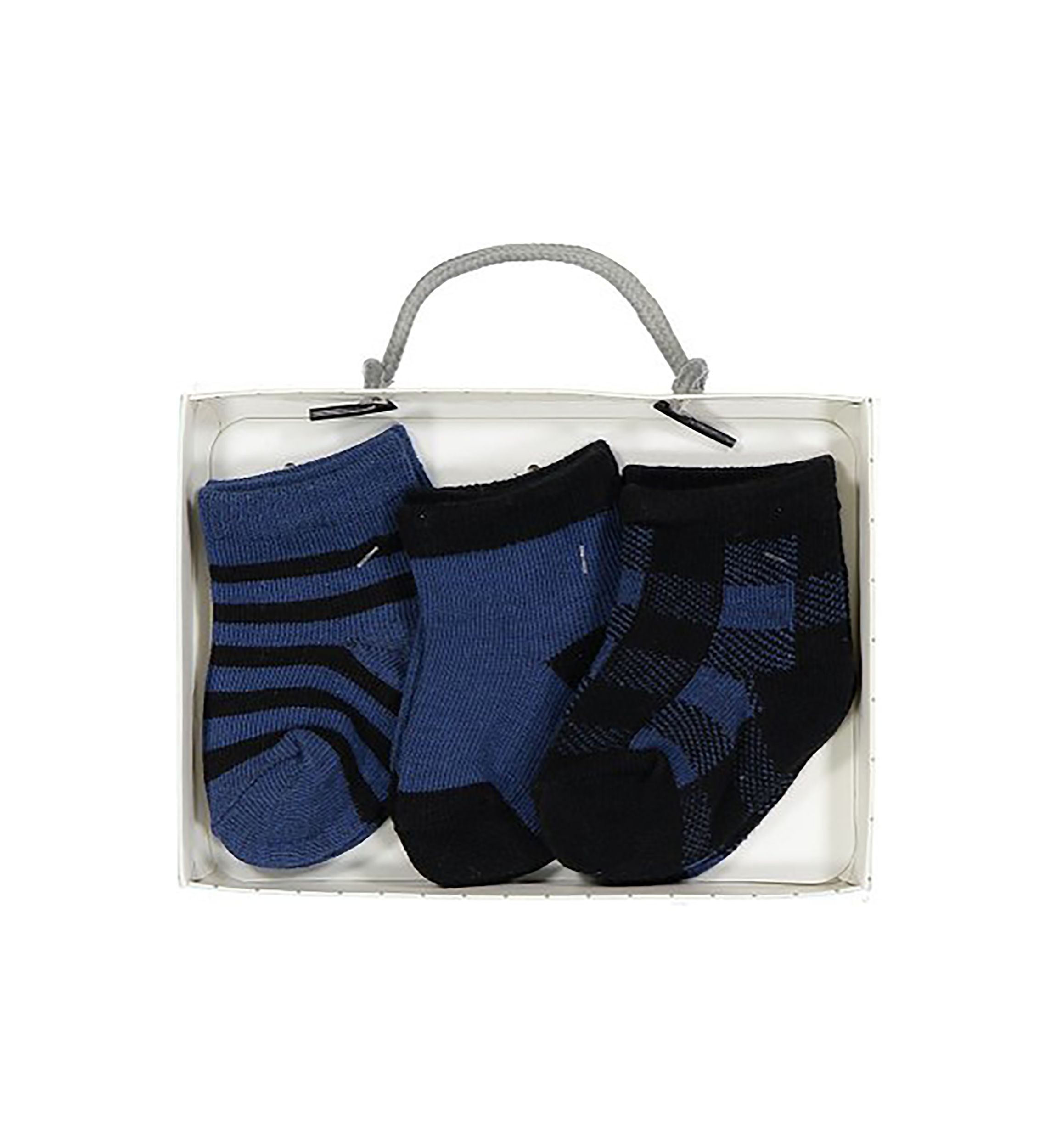 Baby Boys 3 Pack Buffalo Plaid Crew Socks