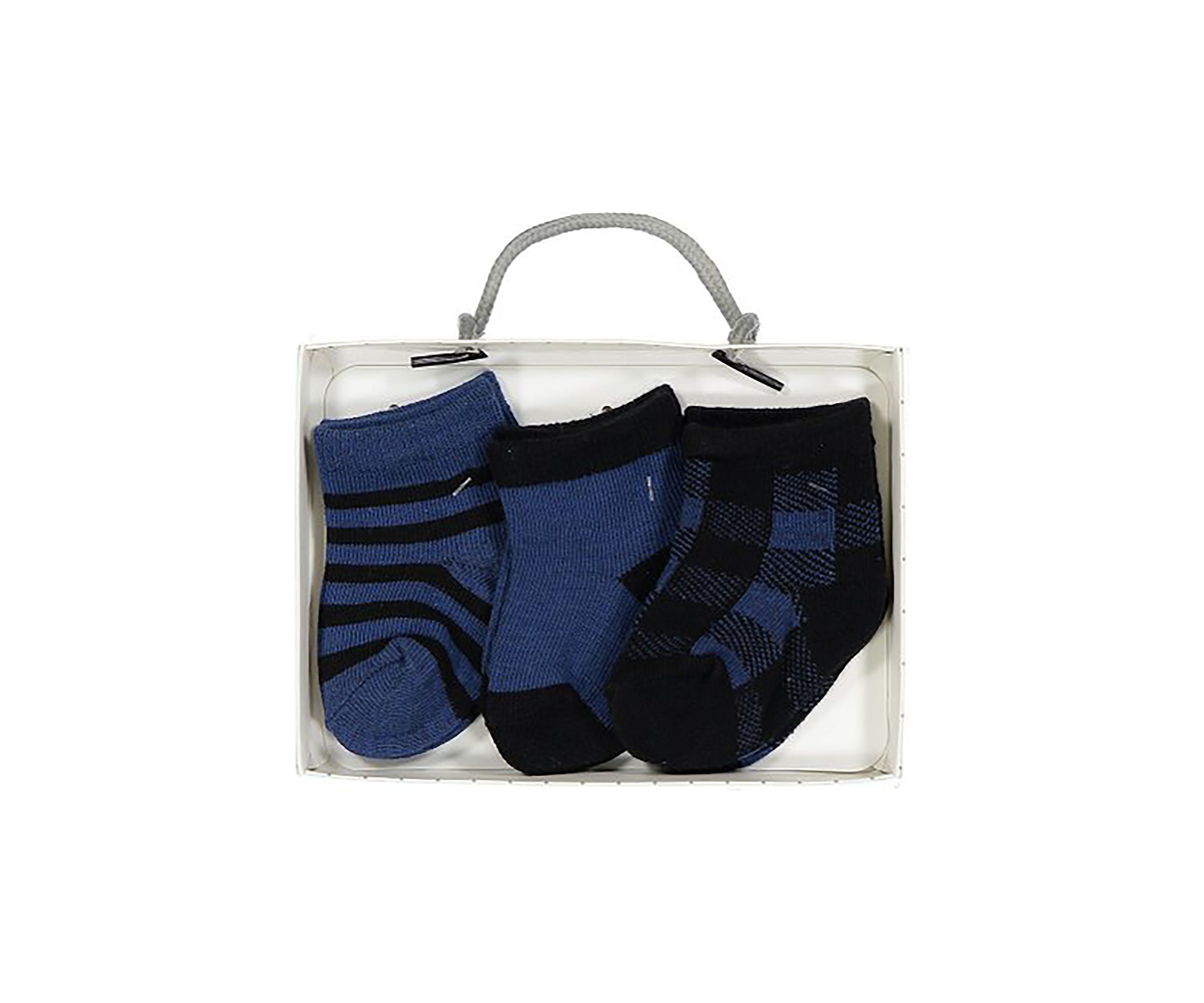 Baby Boys 3 Pack Buffalo Plaid Crew Socks