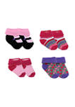 Baby Girls 4 Pack Boxed Socks