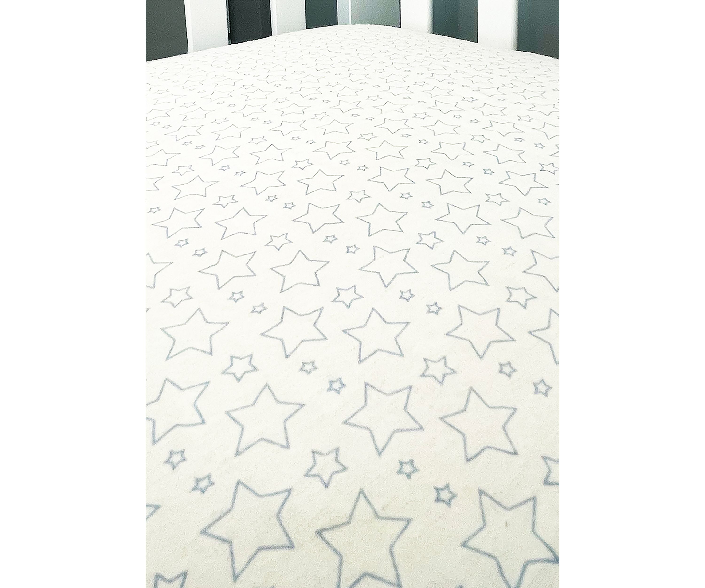 Baby Boys Flannel Star Crib Sheet - Blue