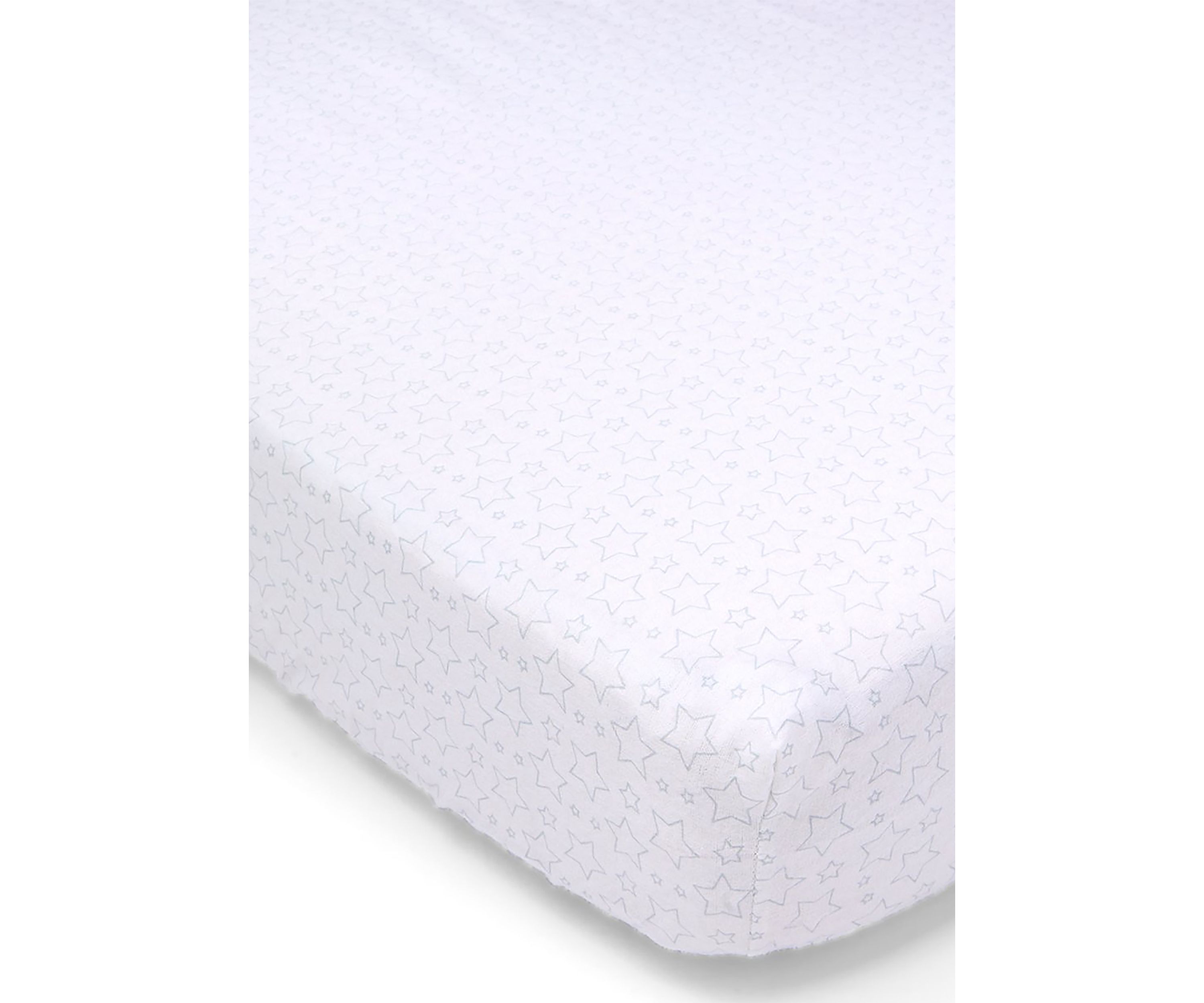 Baby Flannel Star Crib Sheet - Gray