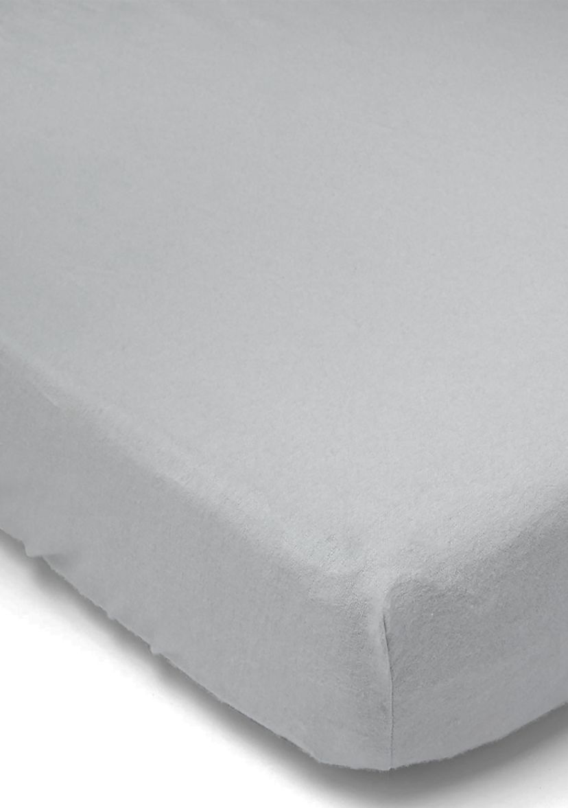 Baby Flannel Solid Crib Sheet - Gray