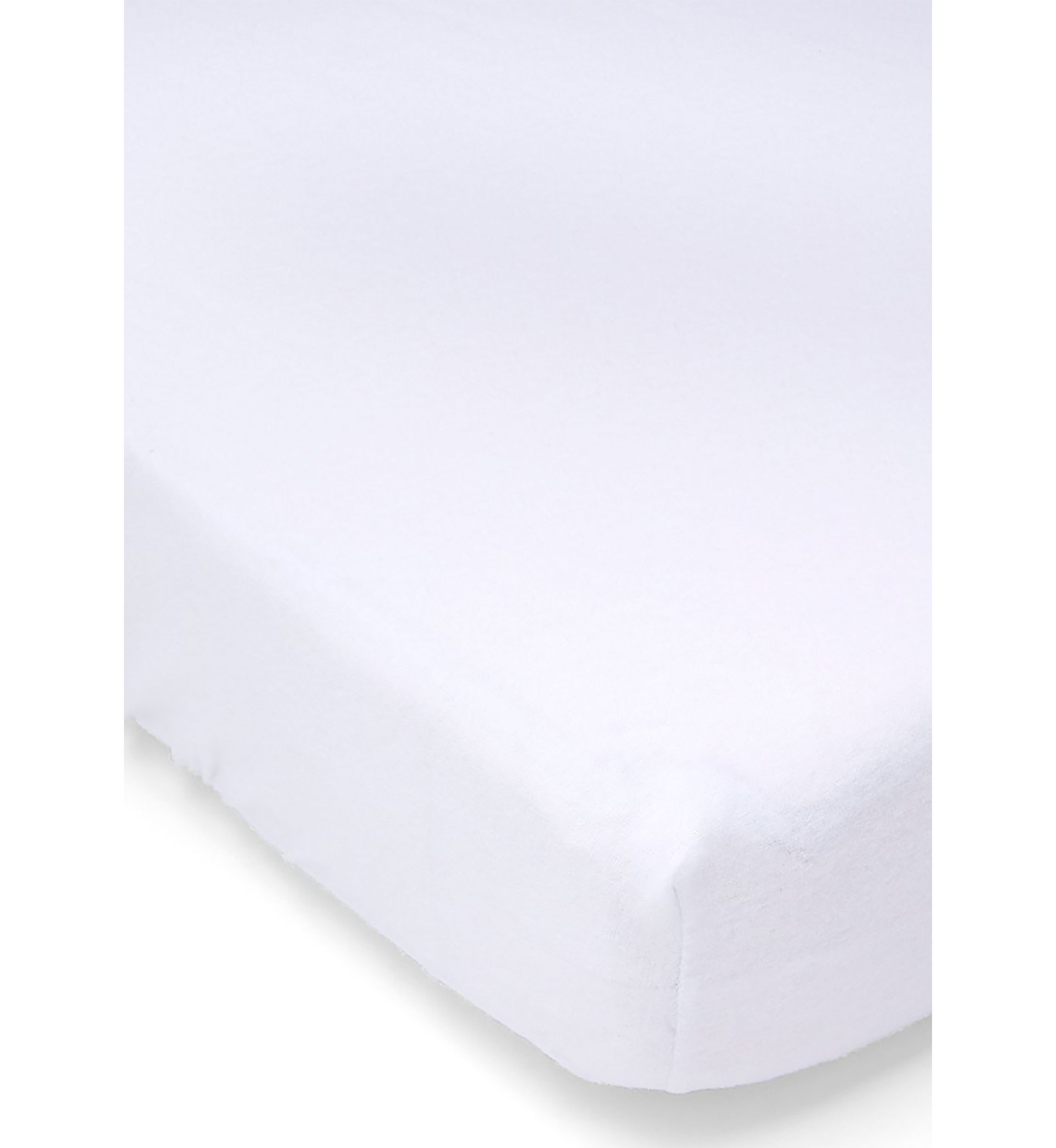 Baby Flannel Solid Crib Sheet - White