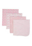 Baby Girls 4 Pack Receiving Blankets Galaxy Pink