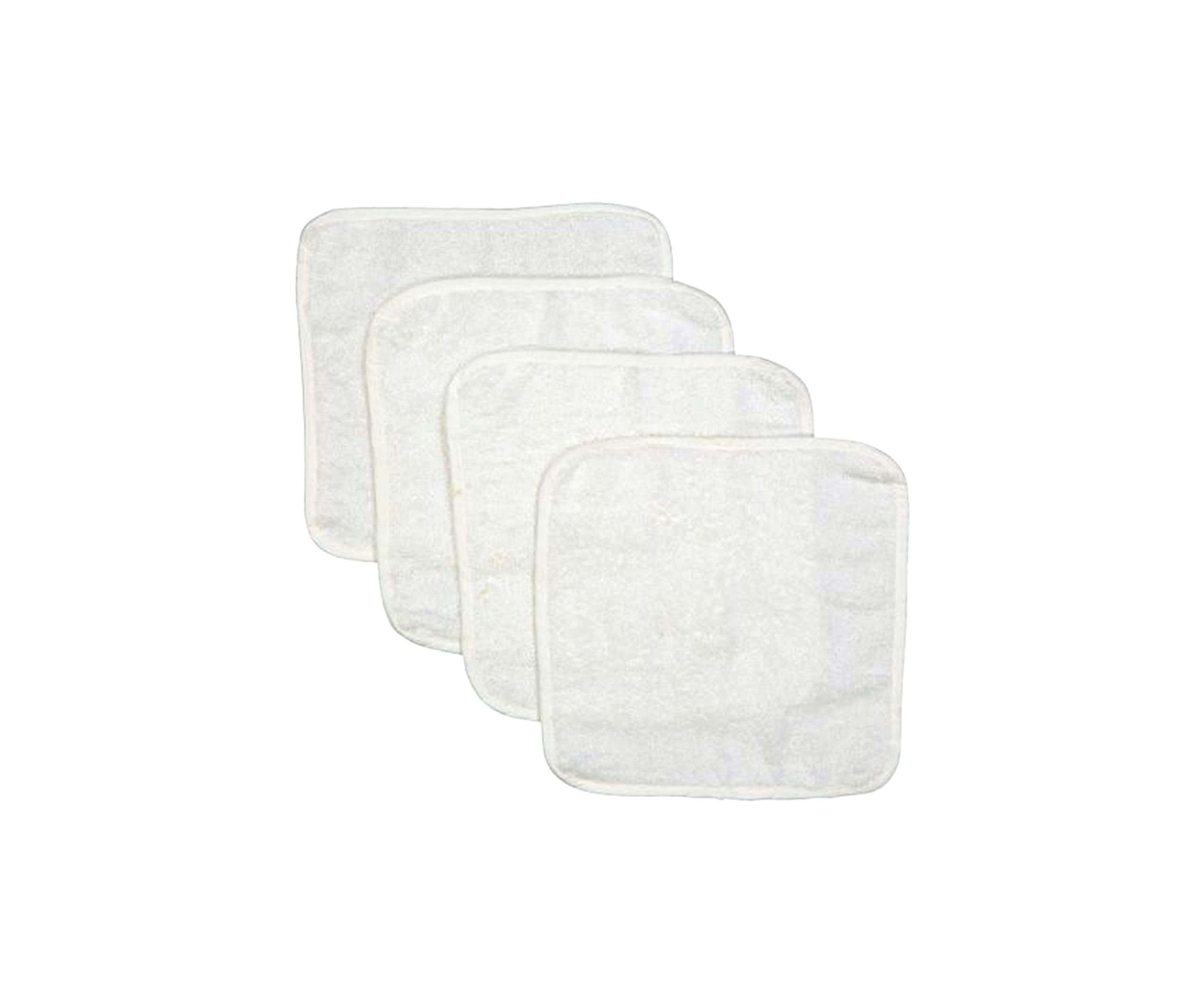 Baby Solid Bath Washcloth Set with Piping