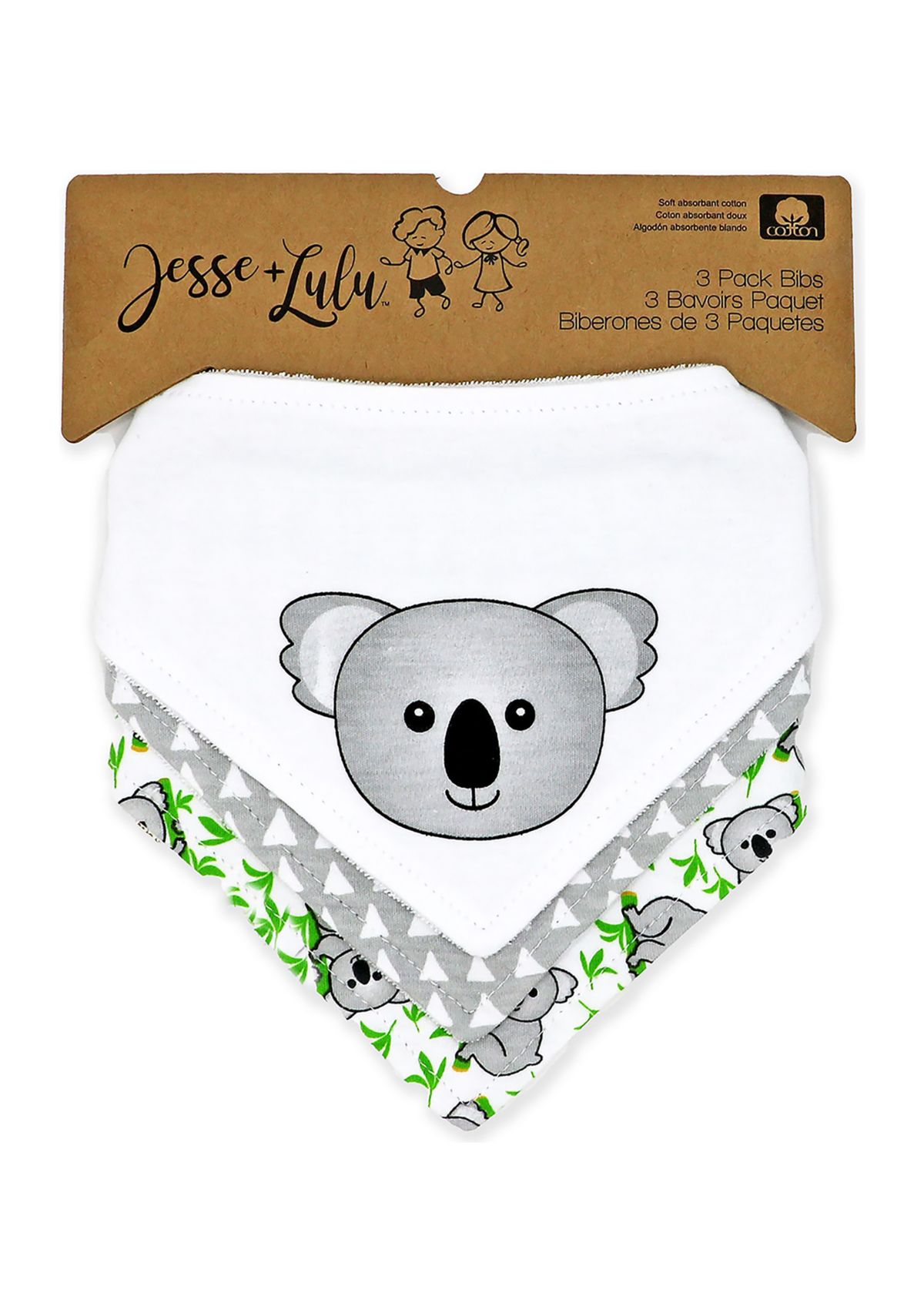 Baby Boys and Girls Bandana Bibs, 3 Pack