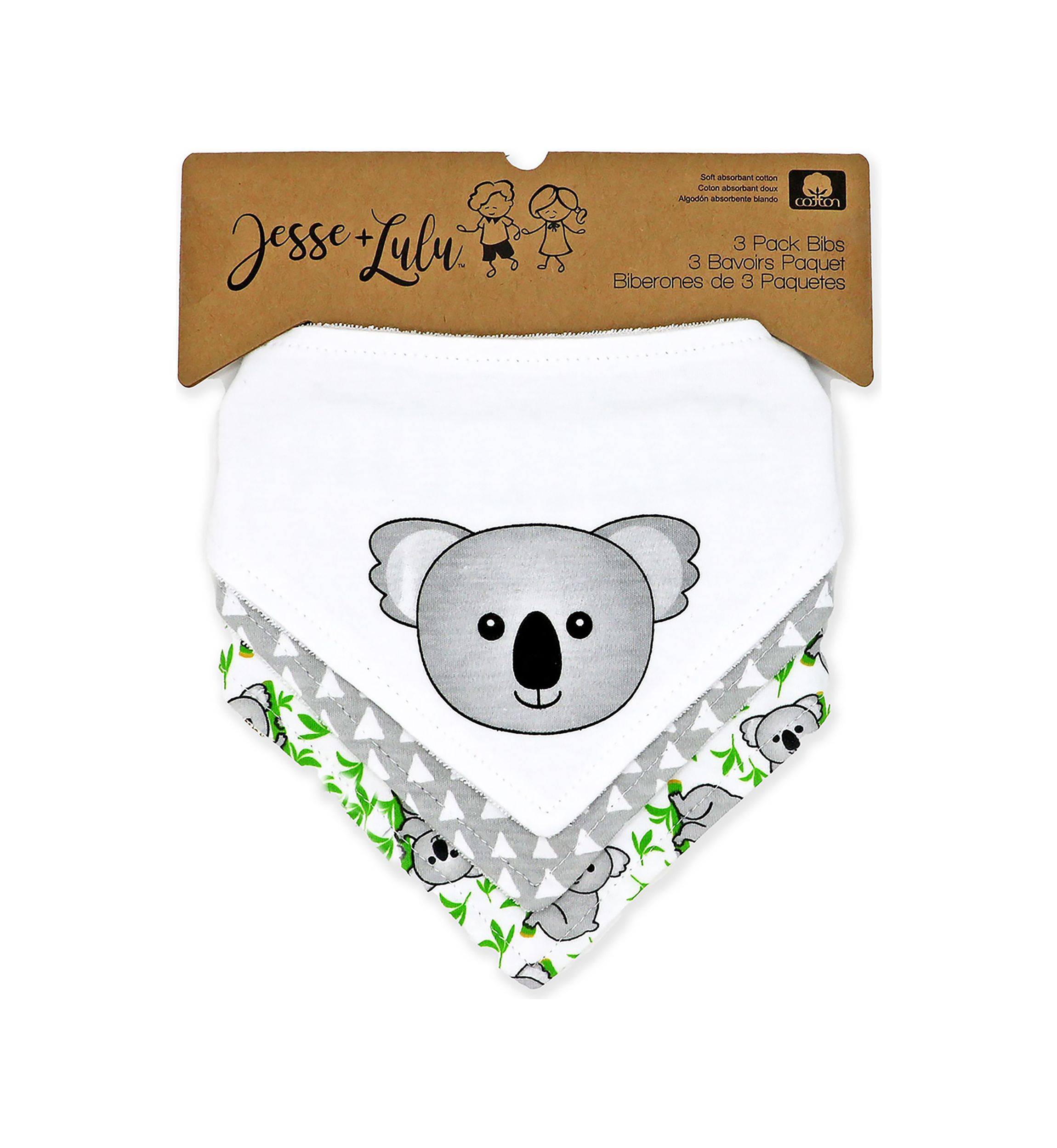 Baby Boys and Girls Bandana Bibs, 3 Pack