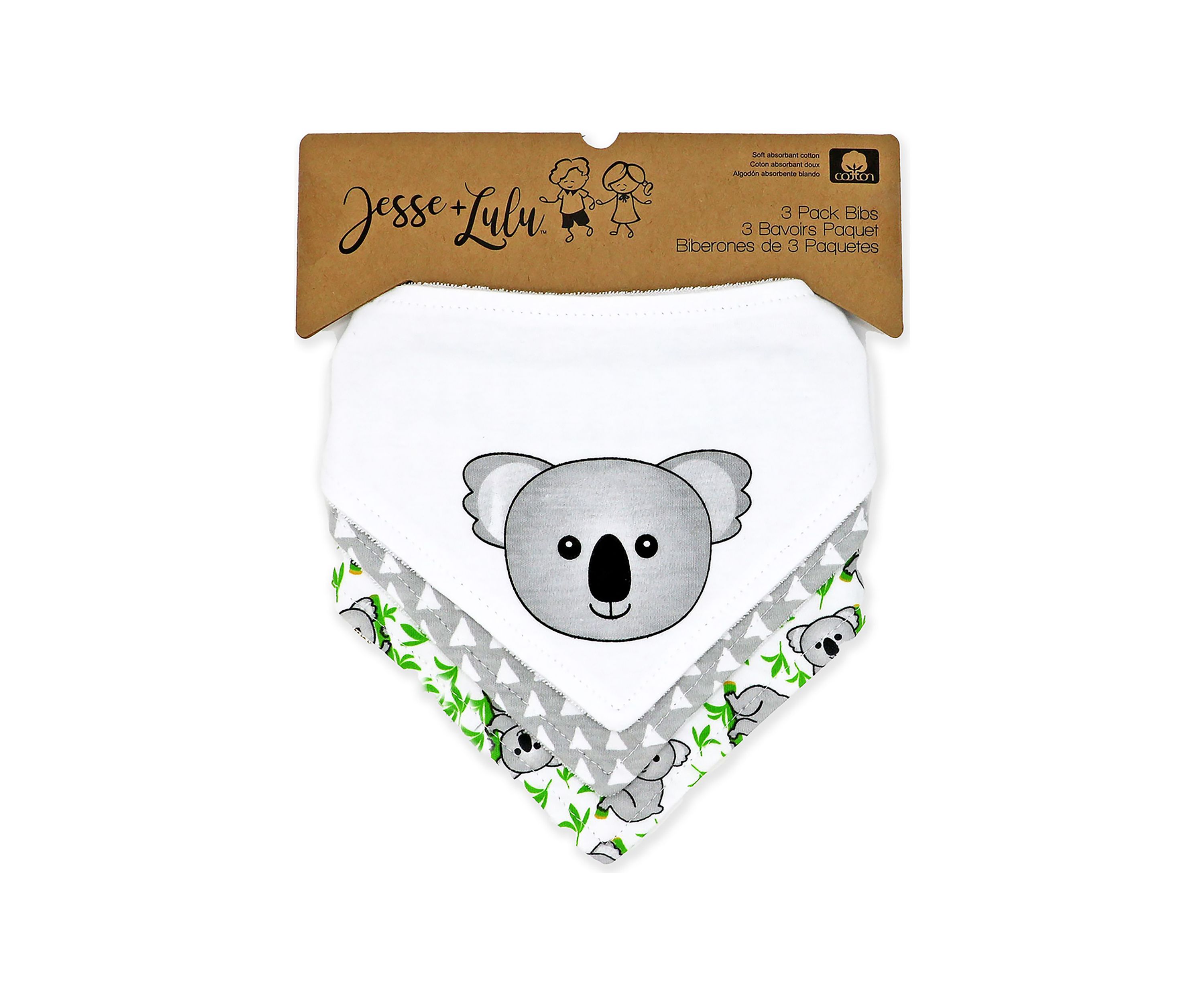 Baby Boys and Girls Bandana Bibs, 3 Pack
