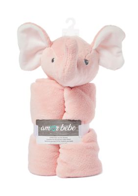 Amor Bebe Baby Girls Jumbo Elephant Pink Security Blanket Belk