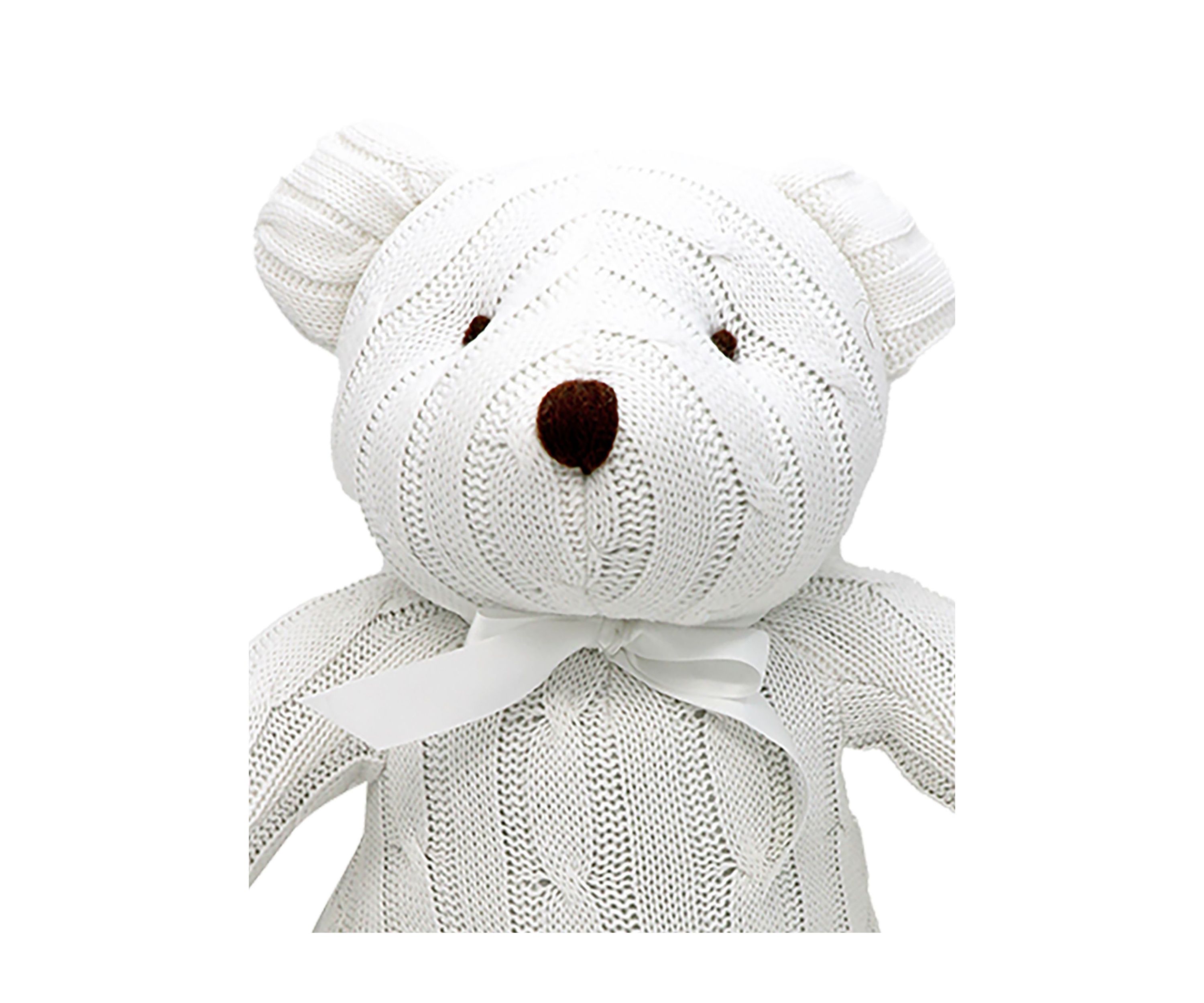Baby Boys and Girls Large Cable Knit Bear