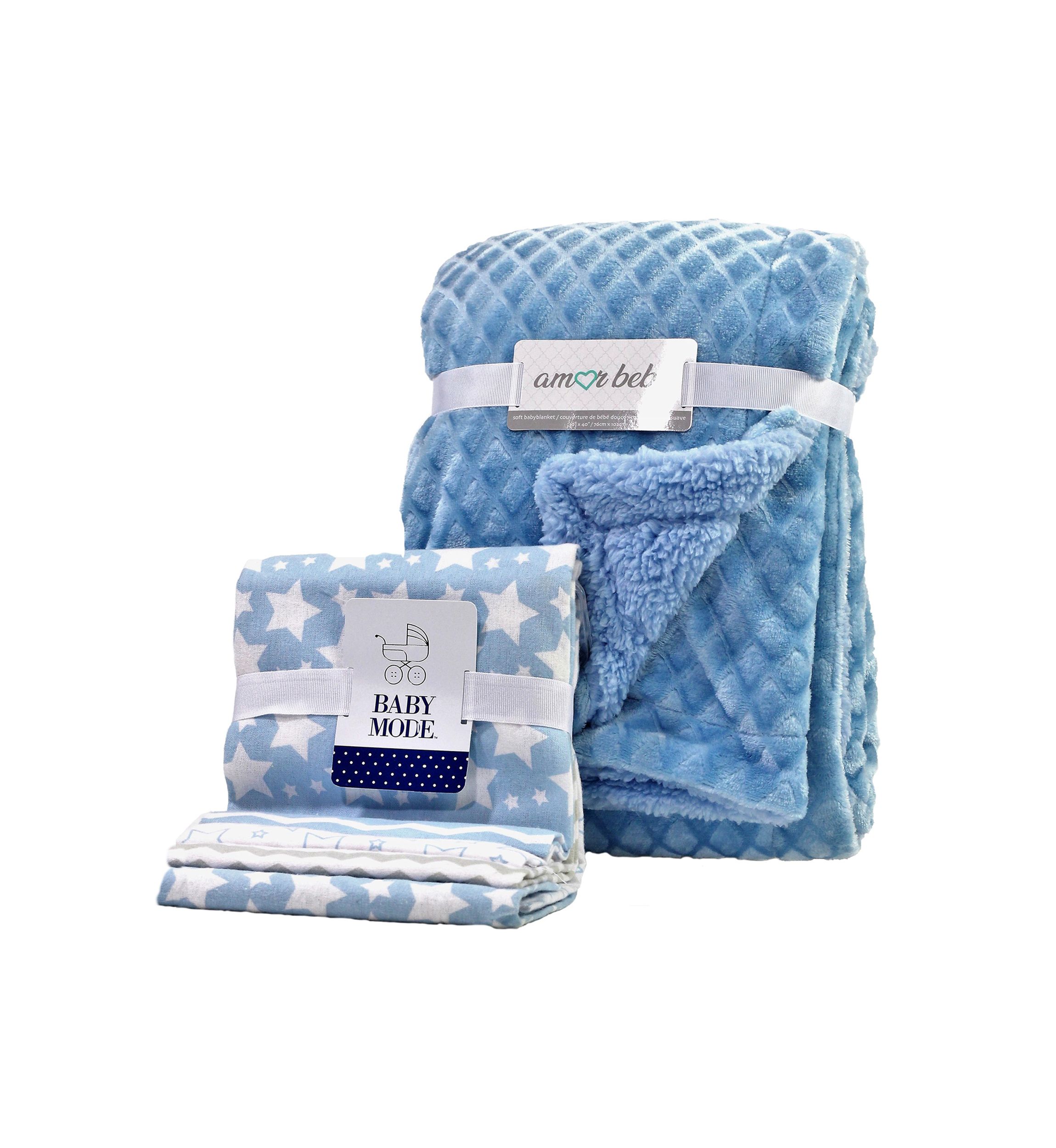 Baby Boys 5-Piece Blanket Gift Set