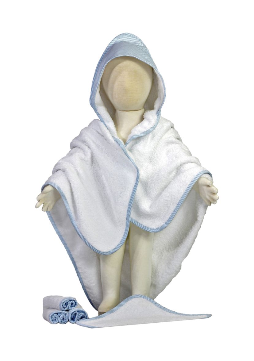 Baby Boys Hooded Bath Towel with Washcloth Bundle