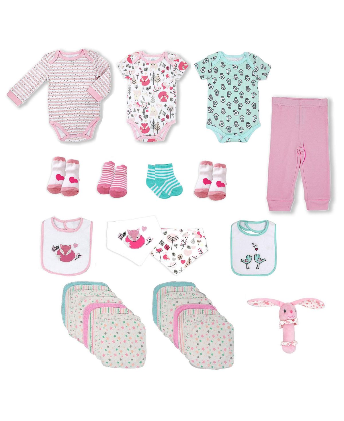 Baby Girls 29 Piece Infant Apparel Layette Gift Set, 0-3m